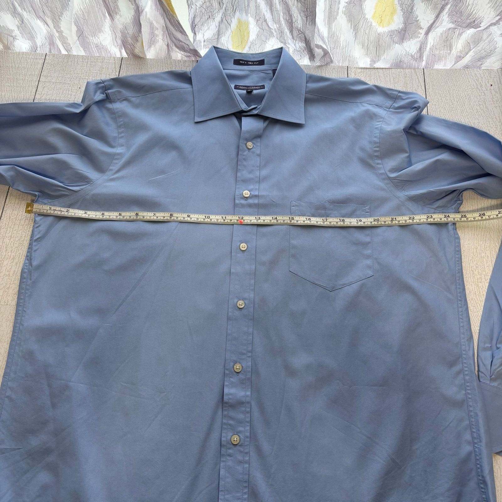 Sean John Sean John Blue Cotton Long Sleeve Dress Shirt Men’s Large Size US L / EU 52-54 / 3 - 6 Thumbnail