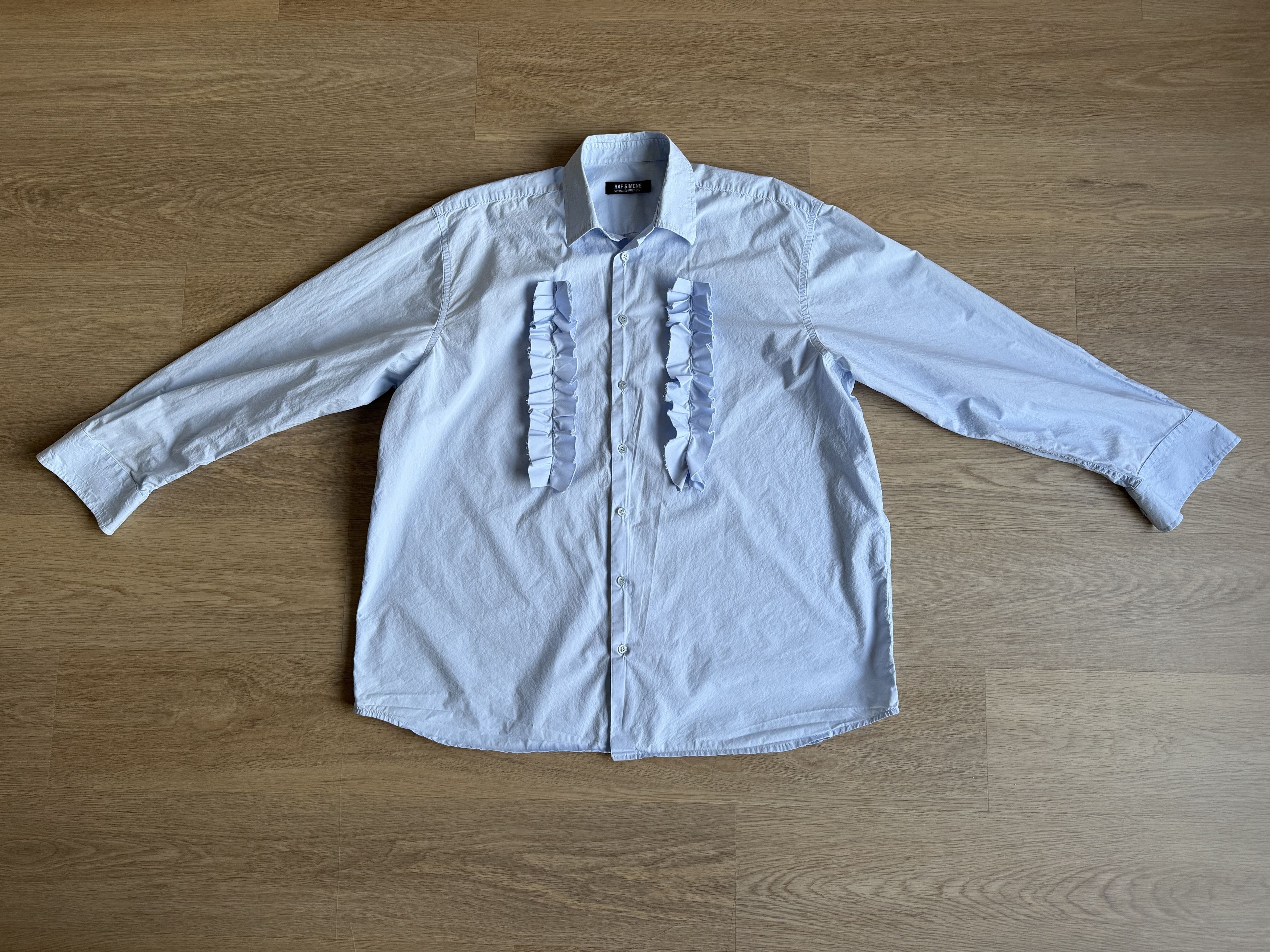 Raf Simons SS 2021 Oversized Ruffle Shirt Size US L / EU 52-54 / 3 - 1 Thumbnail