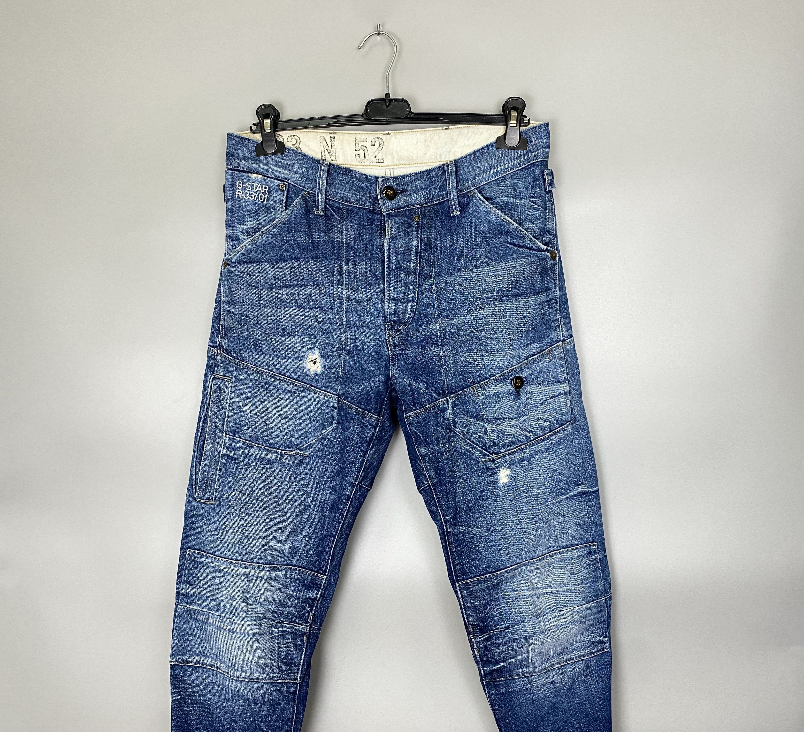 G-Star G-Star Raw 5620 Trail Tapered Distressed Denim Jeans Size US 31 - 2 Thumbnail