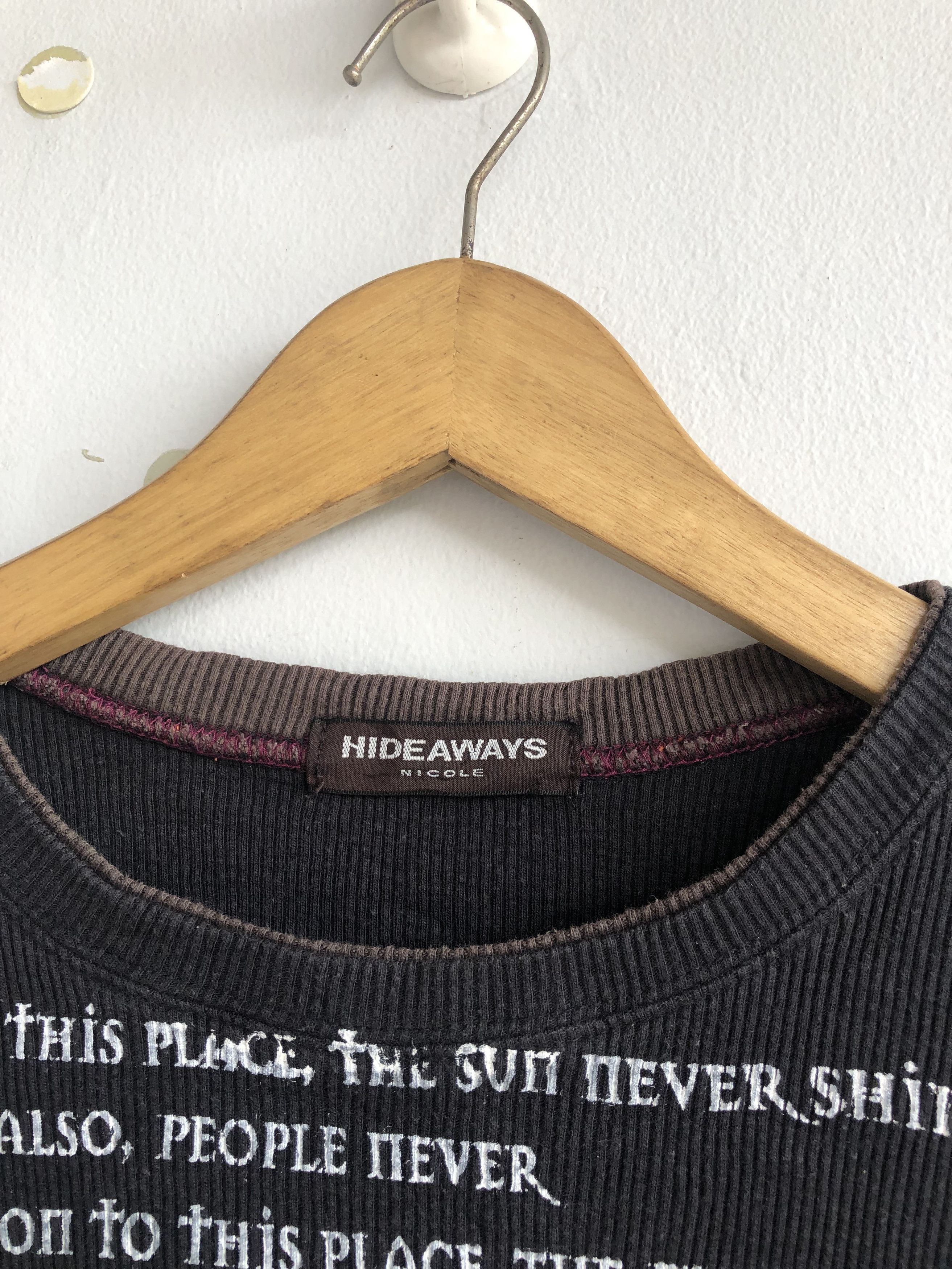 If Six Was Nine × Japanese Brand × Le Grande Bleu (L.G.B.) Y2k Hideways Poem Rib Longsleeve Size US M / EU 48-50 / 2 - 4 Thumbnail