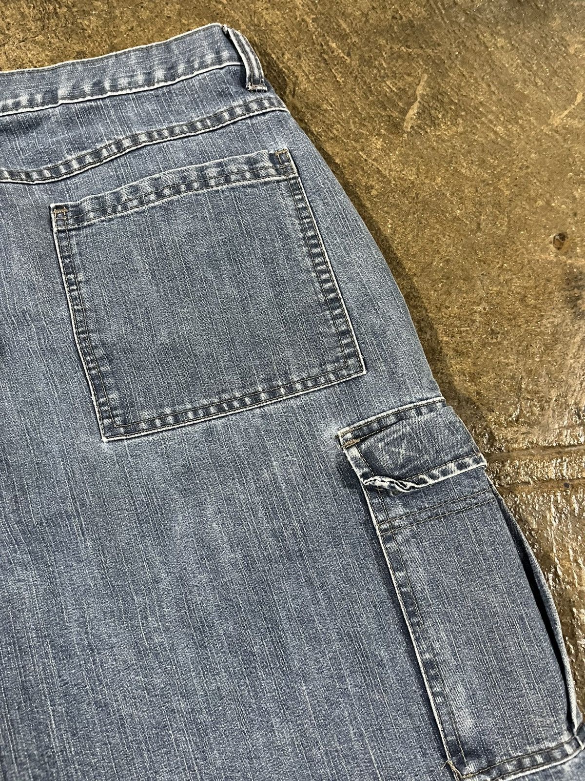 Carhartt × Vintage × Wrangler Crazy Y2K Wrangler Baggy Cargo Jorts Skater Grunge Shorts Size US 34 / EU 50 - 4 Thumbnail