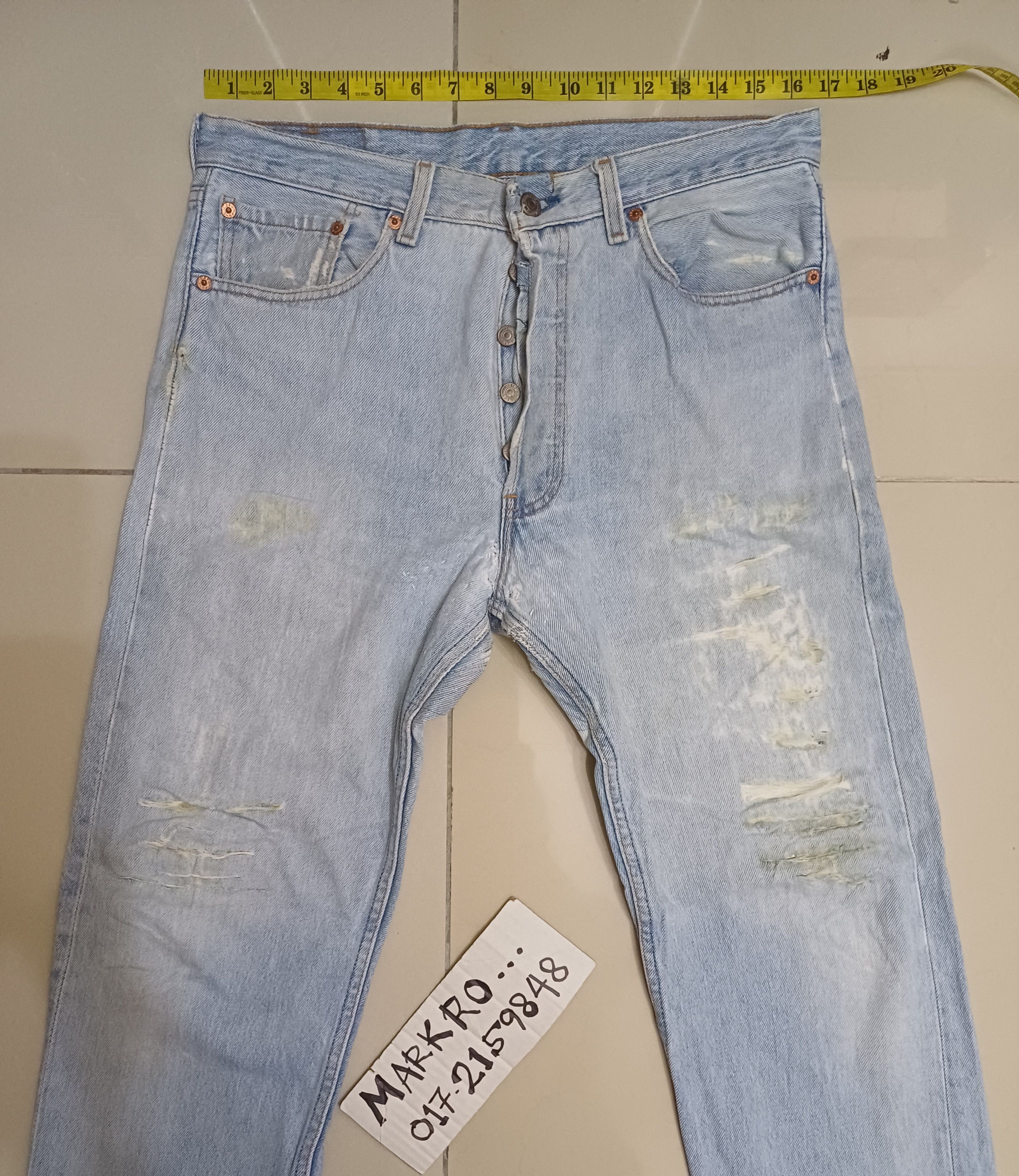 Levi's Vintage Clothing Crazy Distressed, vintage 90s Levis 501 🔥🔥🔥 Size US 32 / EU 48 - 2 Thumbnail