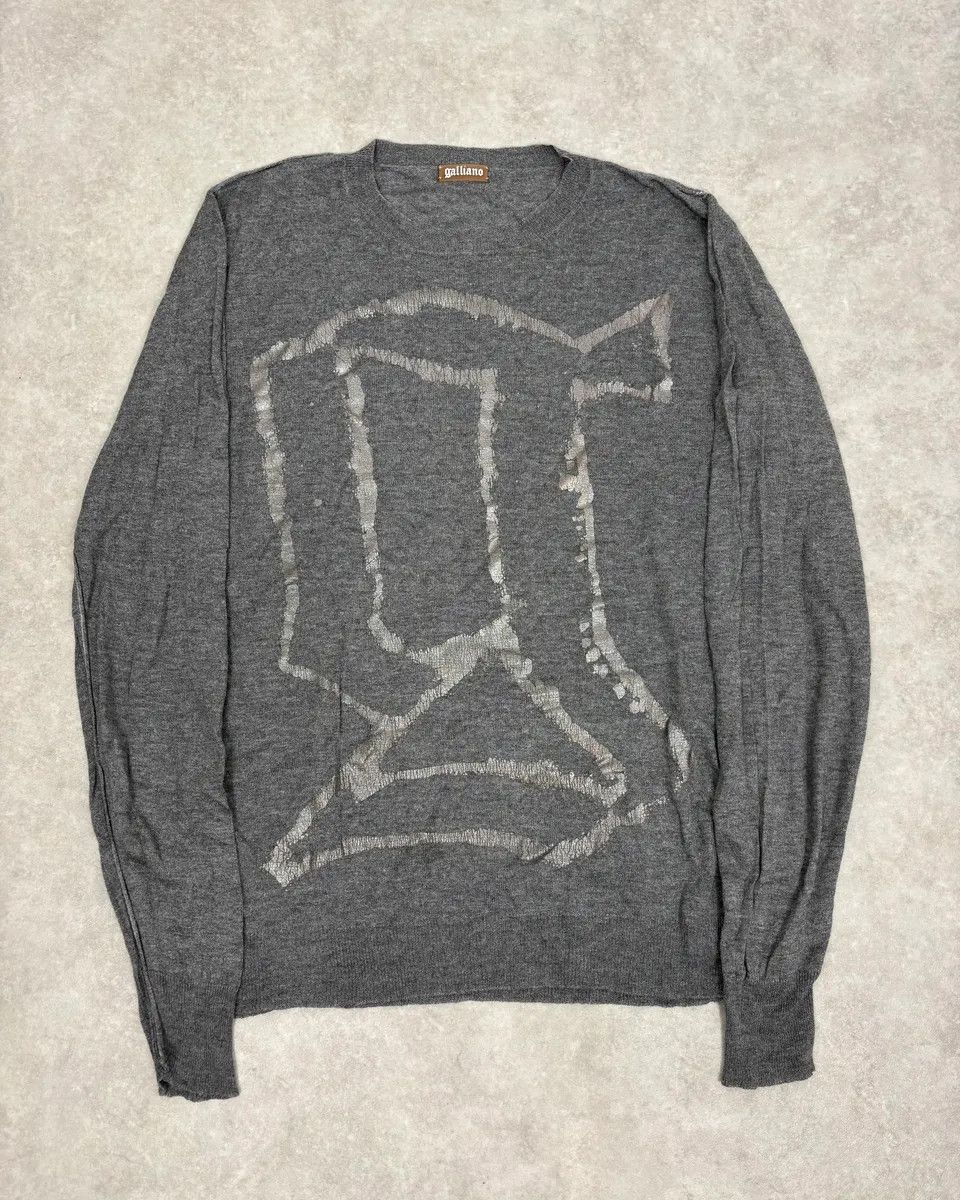 John Galliano John Galliano G Propaganda Grey Sweater Size US M / EU 48-50 / 2 - 1 Thumbnail