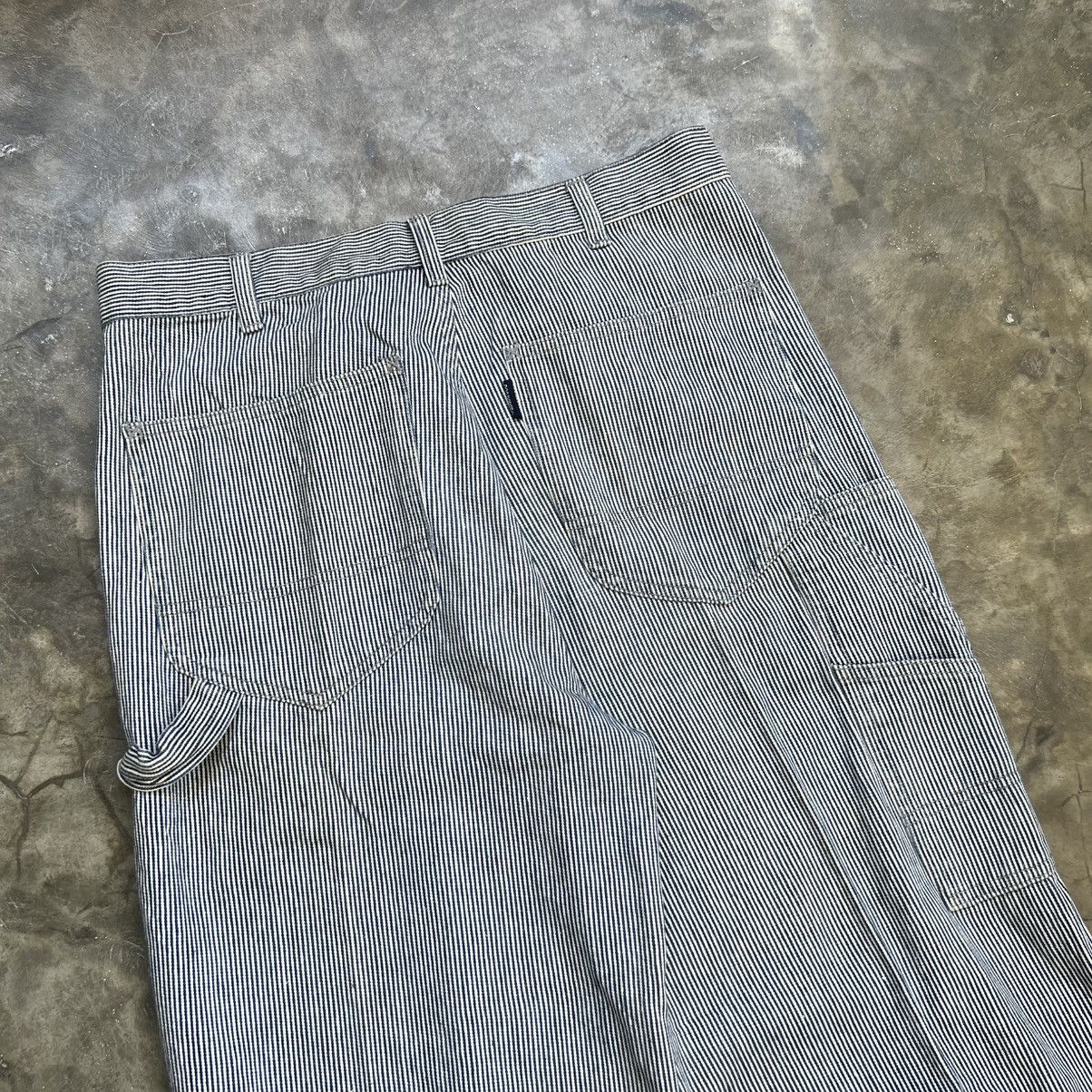 Japanese Brand Vintage Dog House Distressed Hickory Stripe Carpenter jeans Size US 32 / EU 48 - 4 Thumbnail