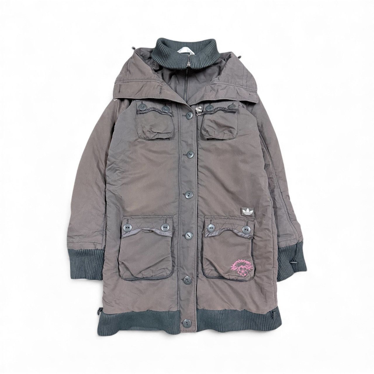 Adidas Adidas Trefoil Parka Down Puffer Jacket Size S / US 4 / IT 40 - 1 Thumbnail