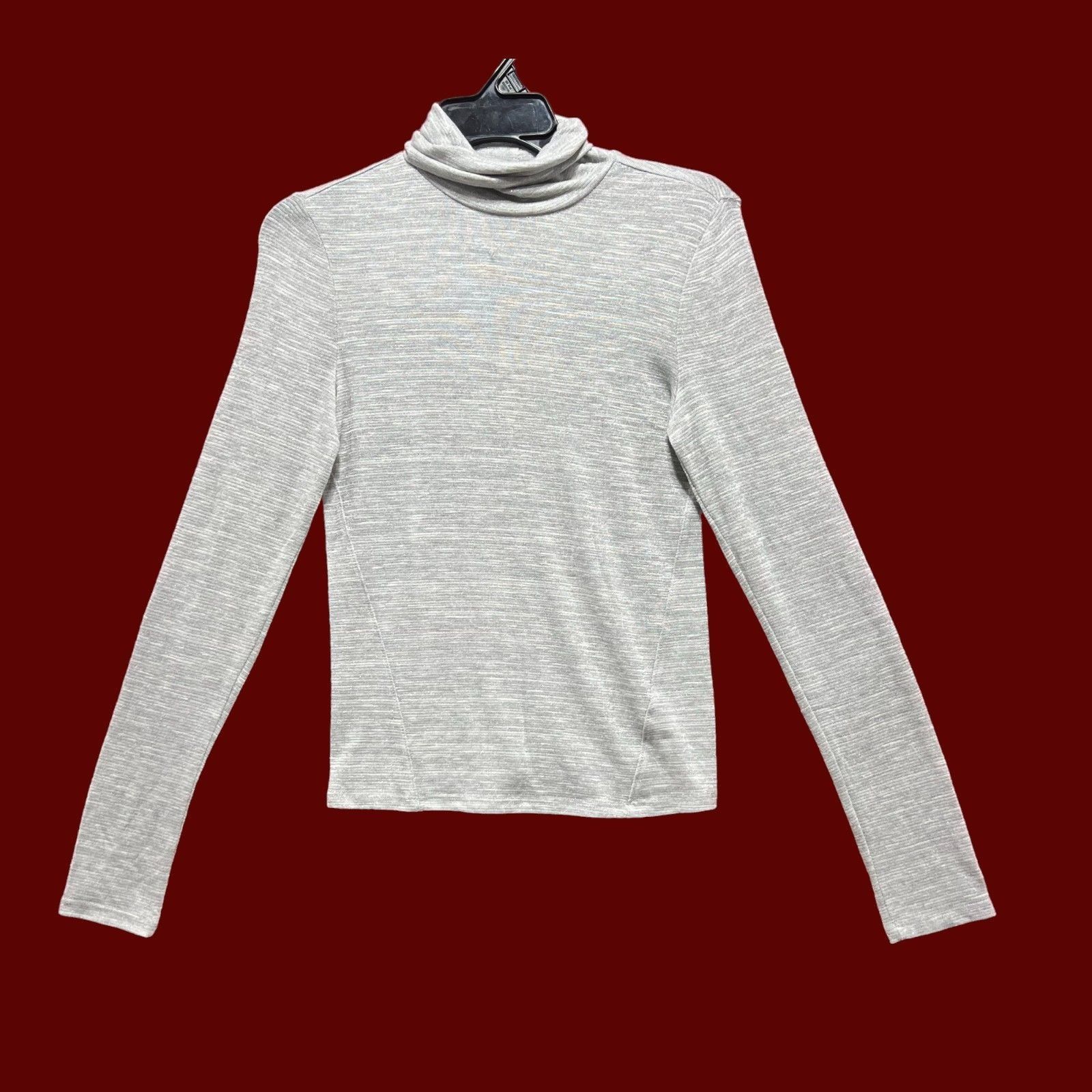 Other Universal Thread - Women's Mock Neck Turtleneck T-Shirt Gray Size XS / US 0-2 / IT 36-38 - 3 Thumbnail