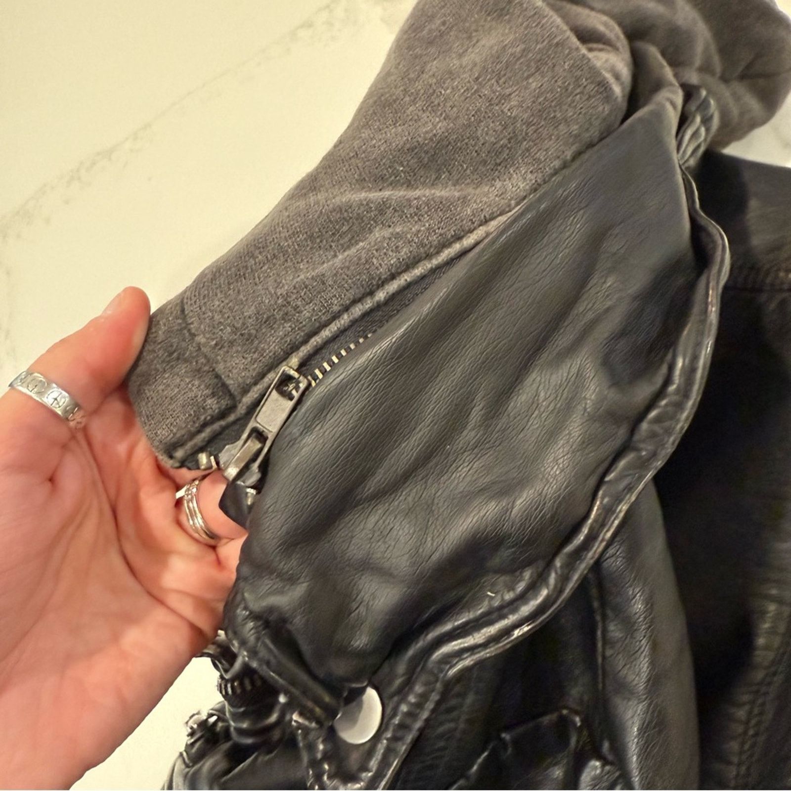 Free People Free People Vegan Leather Asymmetrical Moto Jacket Women's 0 Size XS / US 0-2 / IT 36-38 - 12 Thumbnail