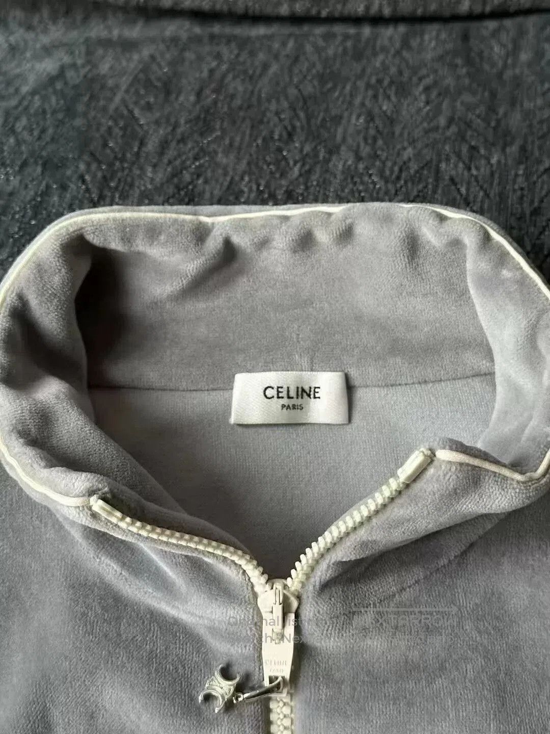 Celine celine blue velvet jacket in size L. Size L / US 10 / IT 46 - 5 Thumbnail