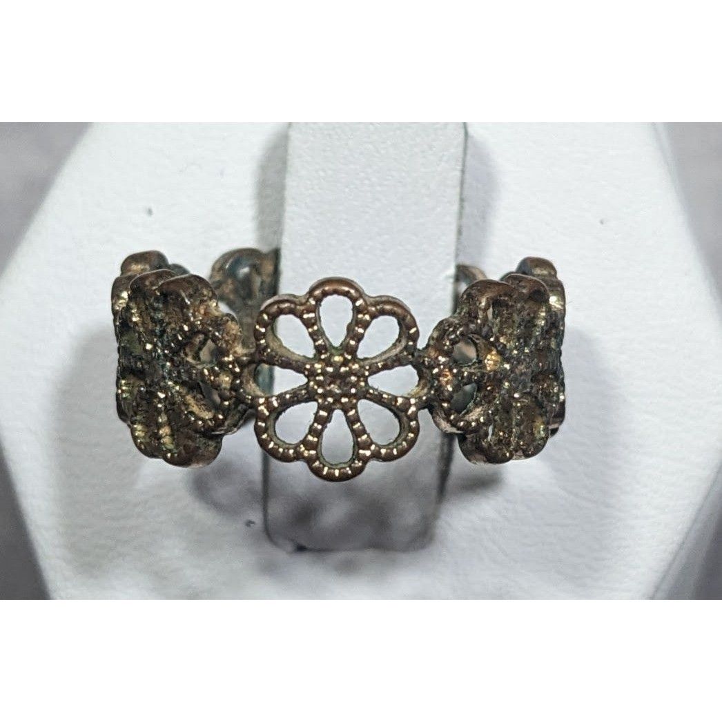 Other Fairycore Floral Gold Tone Filigree Ring Size 7 Size ONE SIZE - 1 Thumbnail