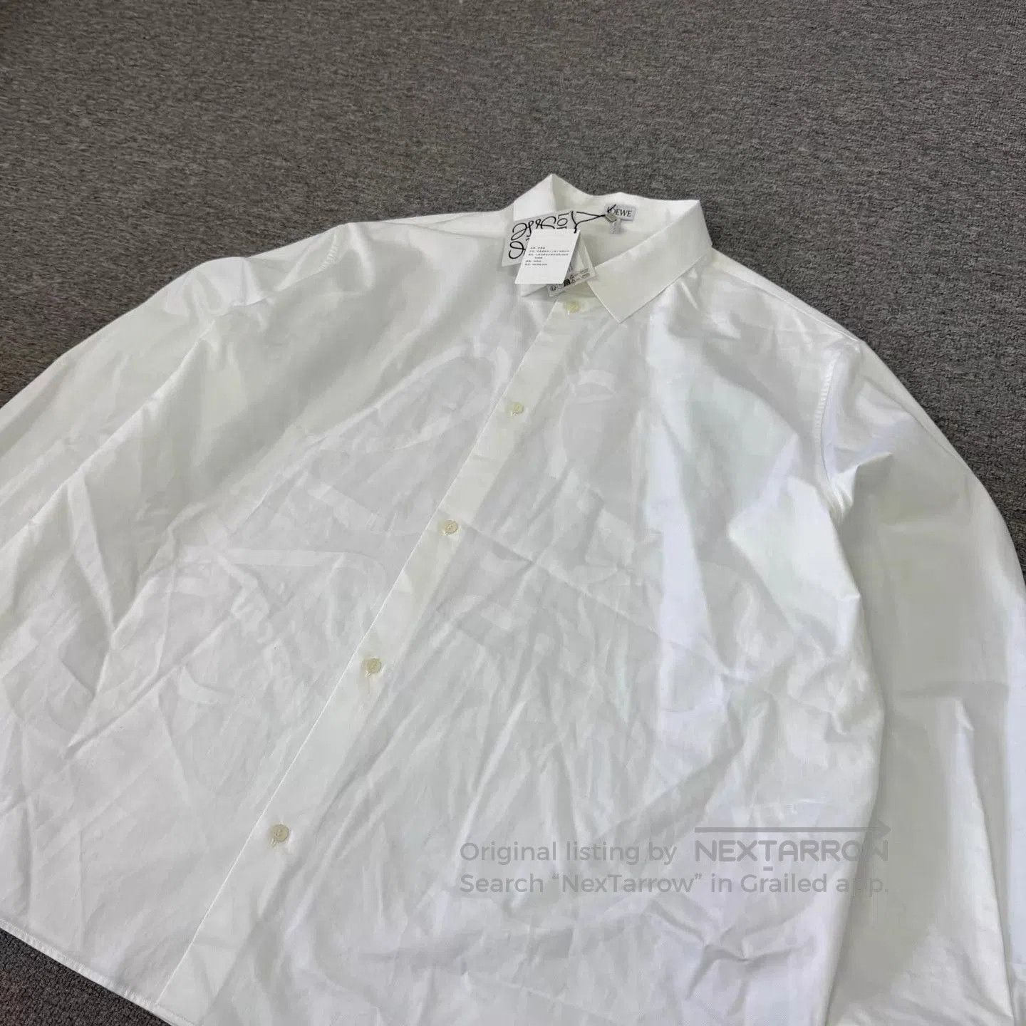Loewe White Long Sleeve Button. Size US XS / EU 42 / 0 - 3 Thumbnail