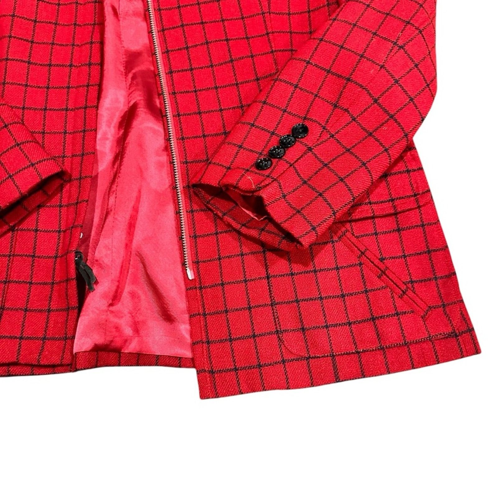Ralph Lauren Ralph Lauren Wool Coat - Size 12 - Black & Red - Classic Size XL / US 12-14 / IT 48-50 - 4 Thumbnail
