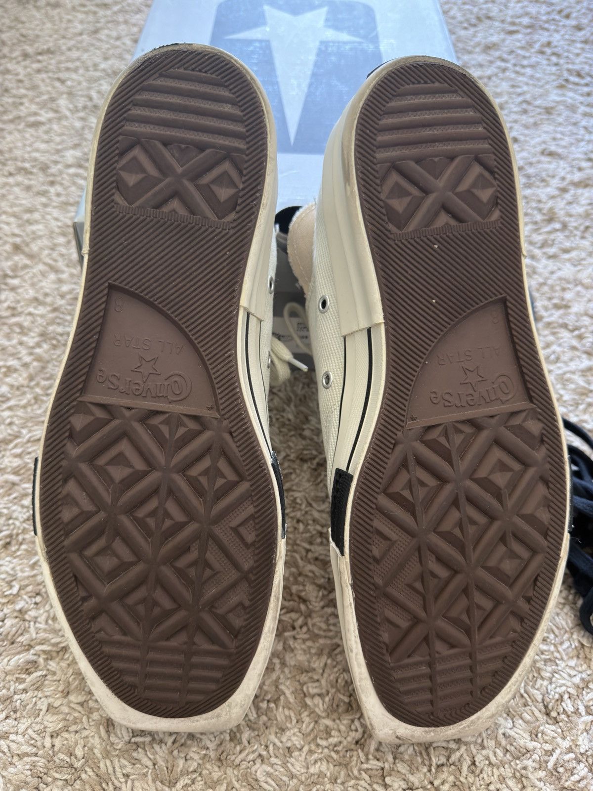 Rick Owens Converse Low White Turbodrk Size US 8.5 / EU 41-42 - 3 Thumbnail
