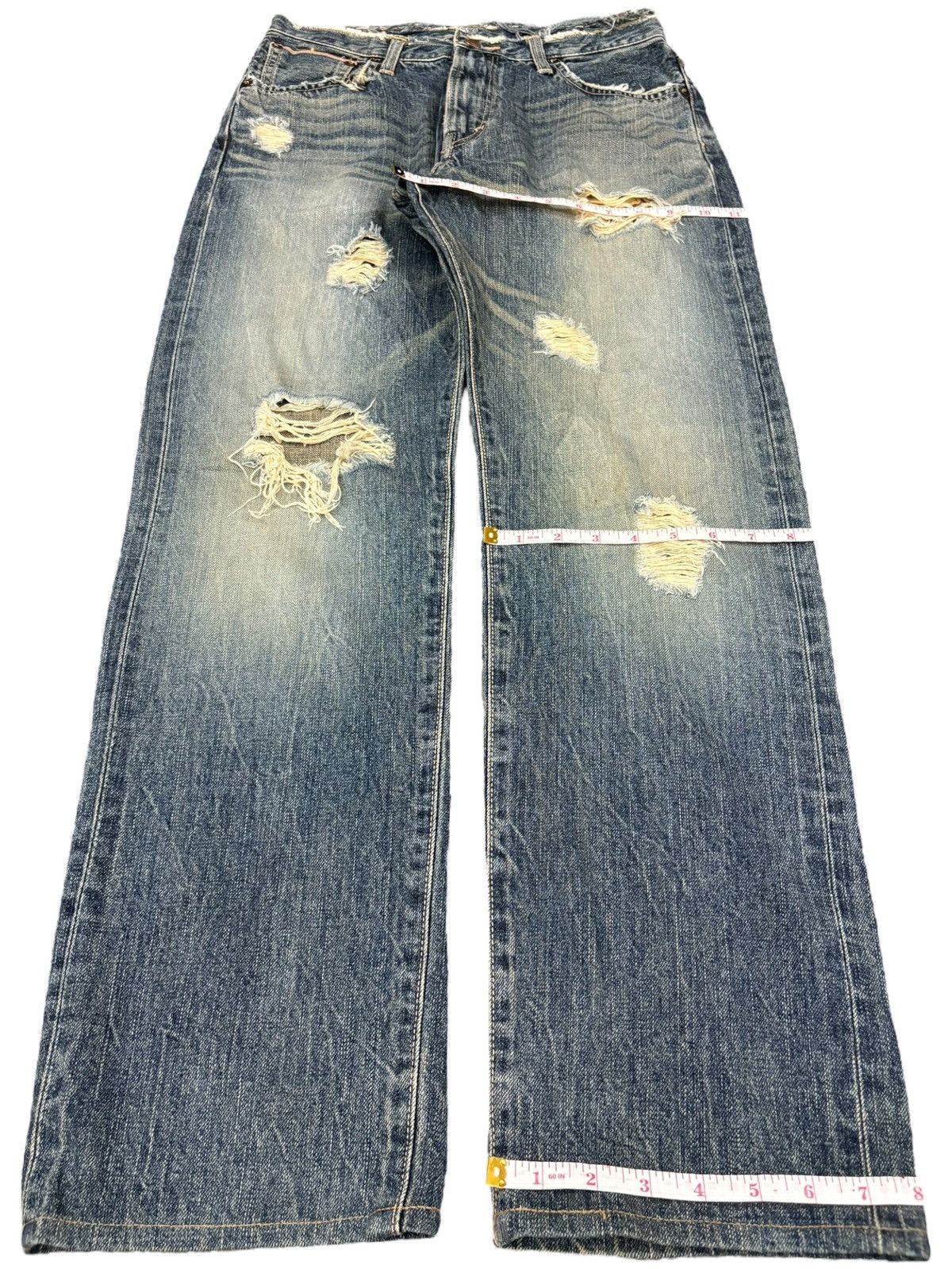 Edwin Vintage Japanese Edwin 505 Selvedge Wash Distress Loose Jean Size US 29 - 14 Thumbnail