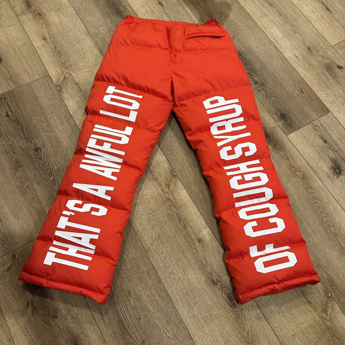 Awful Lot of Cough Syrup Thats awful lot of cough syrup puffer flared pants XL 38-40 Size US 40 / EU 56 - 2 Thumbnail