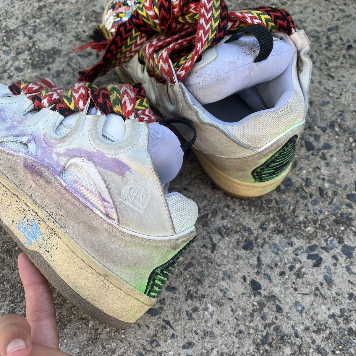 Gallery Dept. × Lanvin Lanvin Gallery Dept. Paint Splatter Curb Sneakers Size US 8.5 / EU 41-42 - 5 Thumbnail