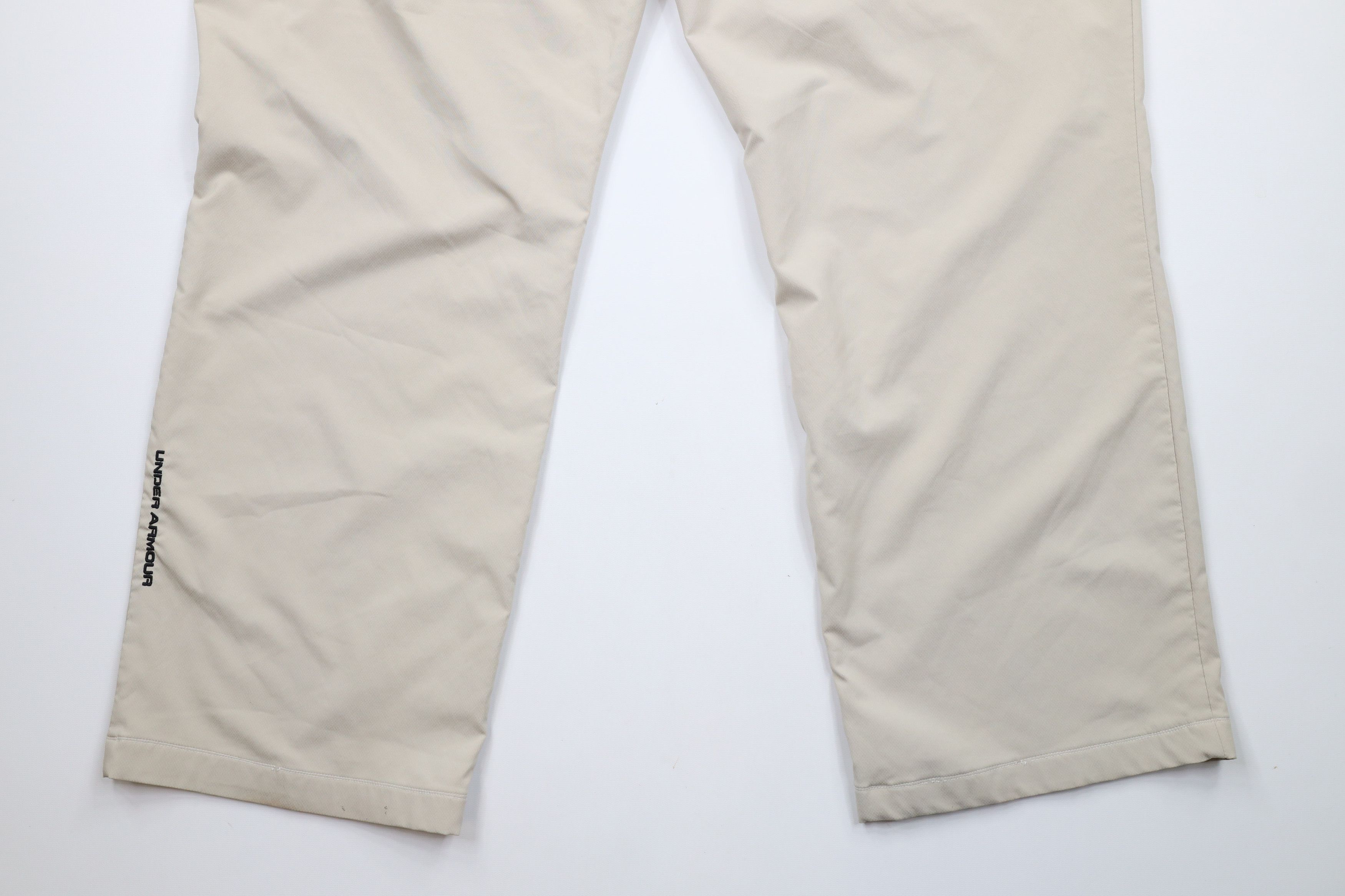 Under Armour × Vintage Under Armour Flat Front Knit Wide Leg Golf Pants Beige Size US 44 / EU 60 - 13 Thumbnail