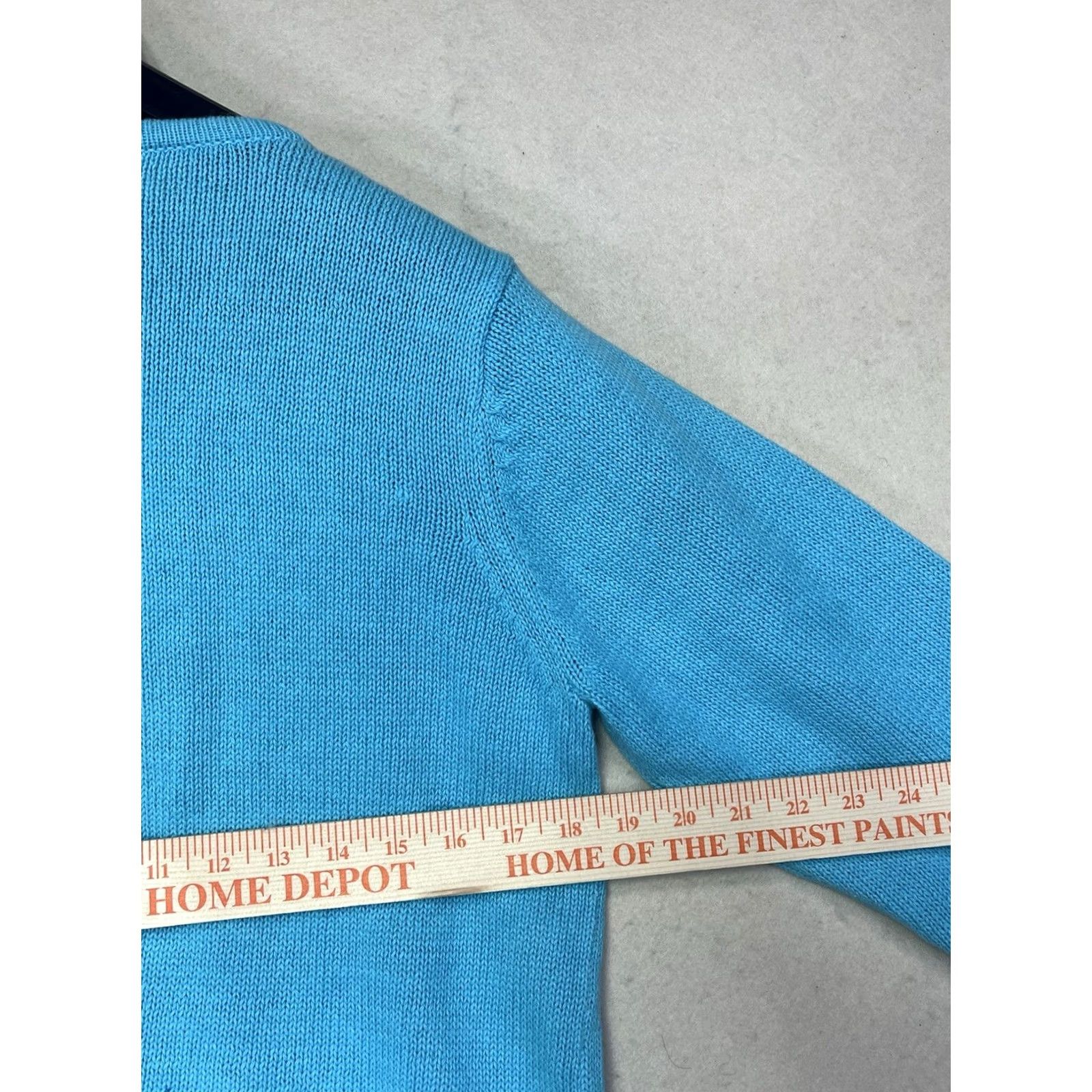 Quacker Factory Quacker Factory Sweater Womens M Blue Embroidered Butterfly Cardigan Button Women Size M / US 6-8 / IT 42-44 - 3 Thumbnail