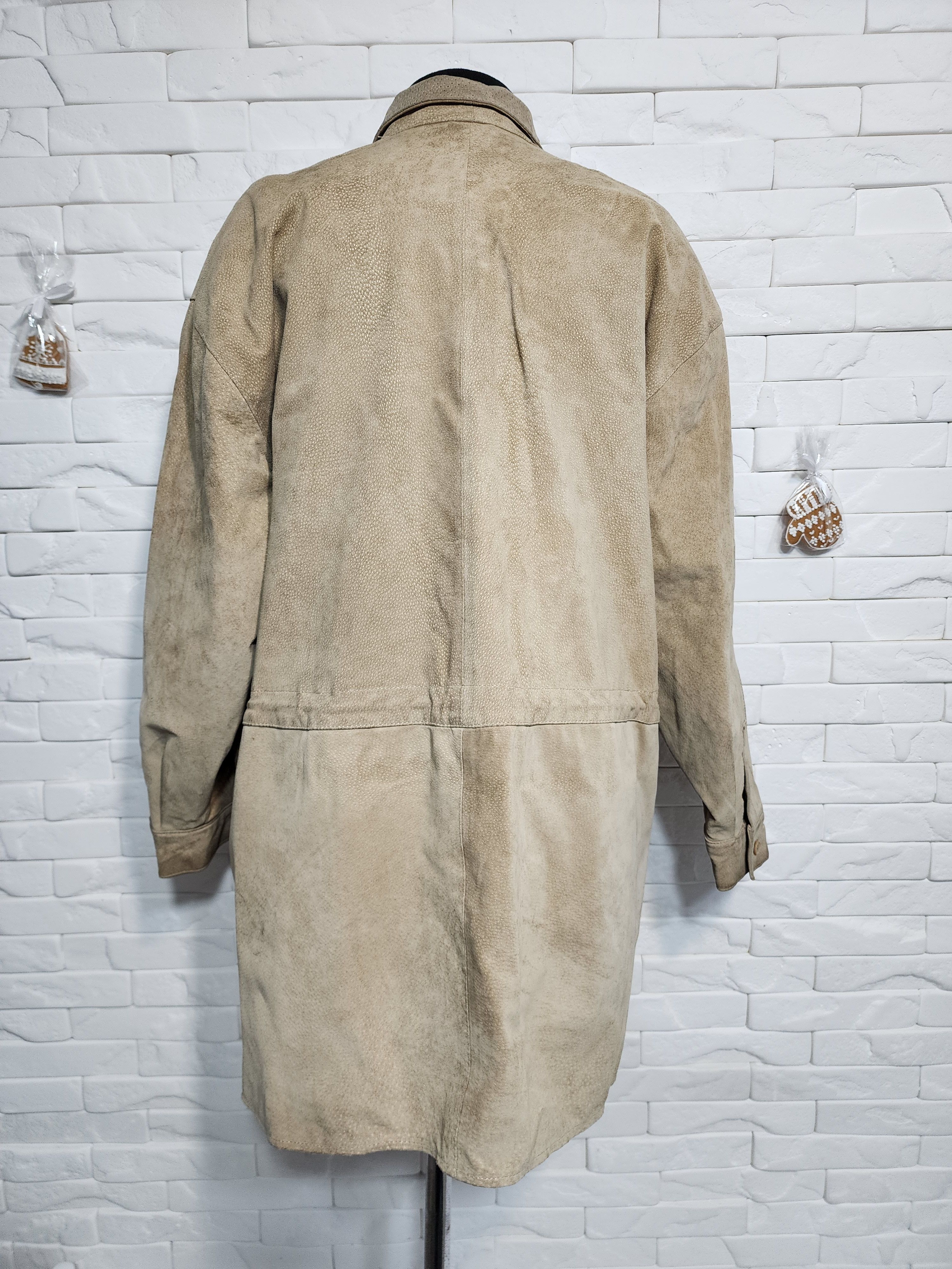 Genuine Leather Brown Suede Leather Jacket: Classic Design Size XXL / US 16-18 / IT 52-54 - 4 Thumbnail