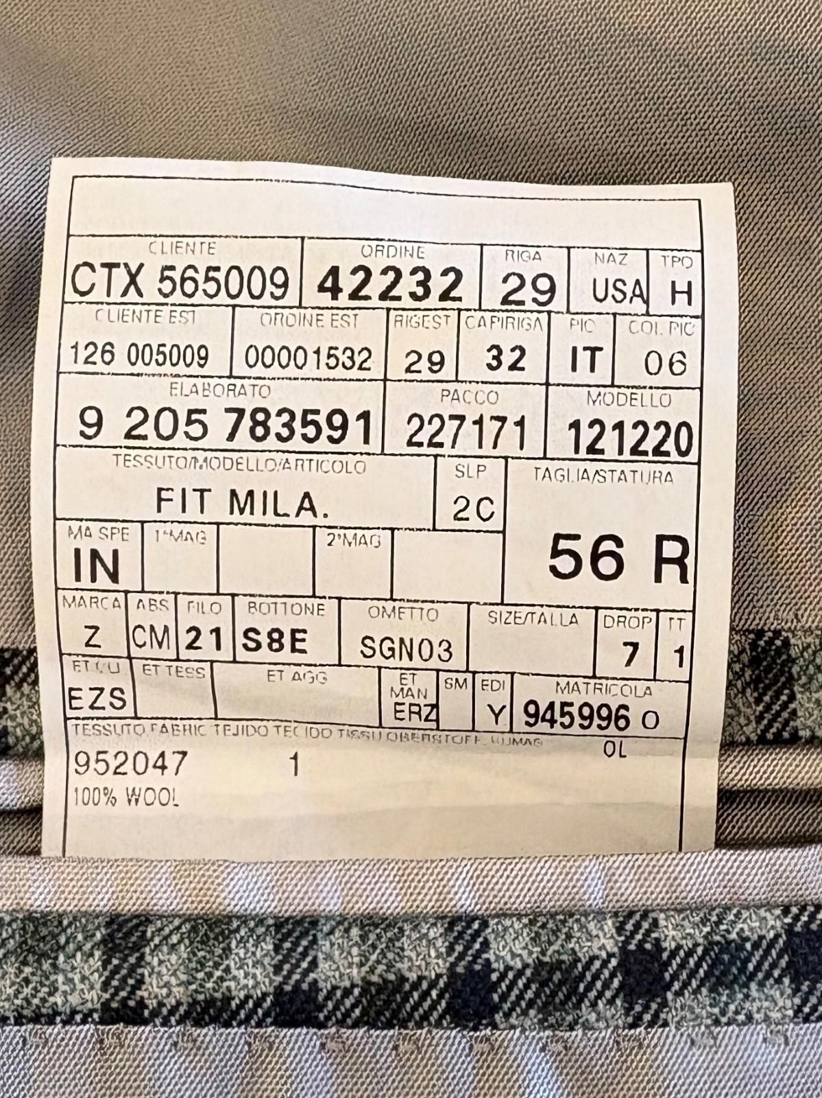 Ermenegildo Zegna Ermenegildo Zegna Mila Sport Coat 46R Check Wool Silk Size 46R - 6 Thumbnail