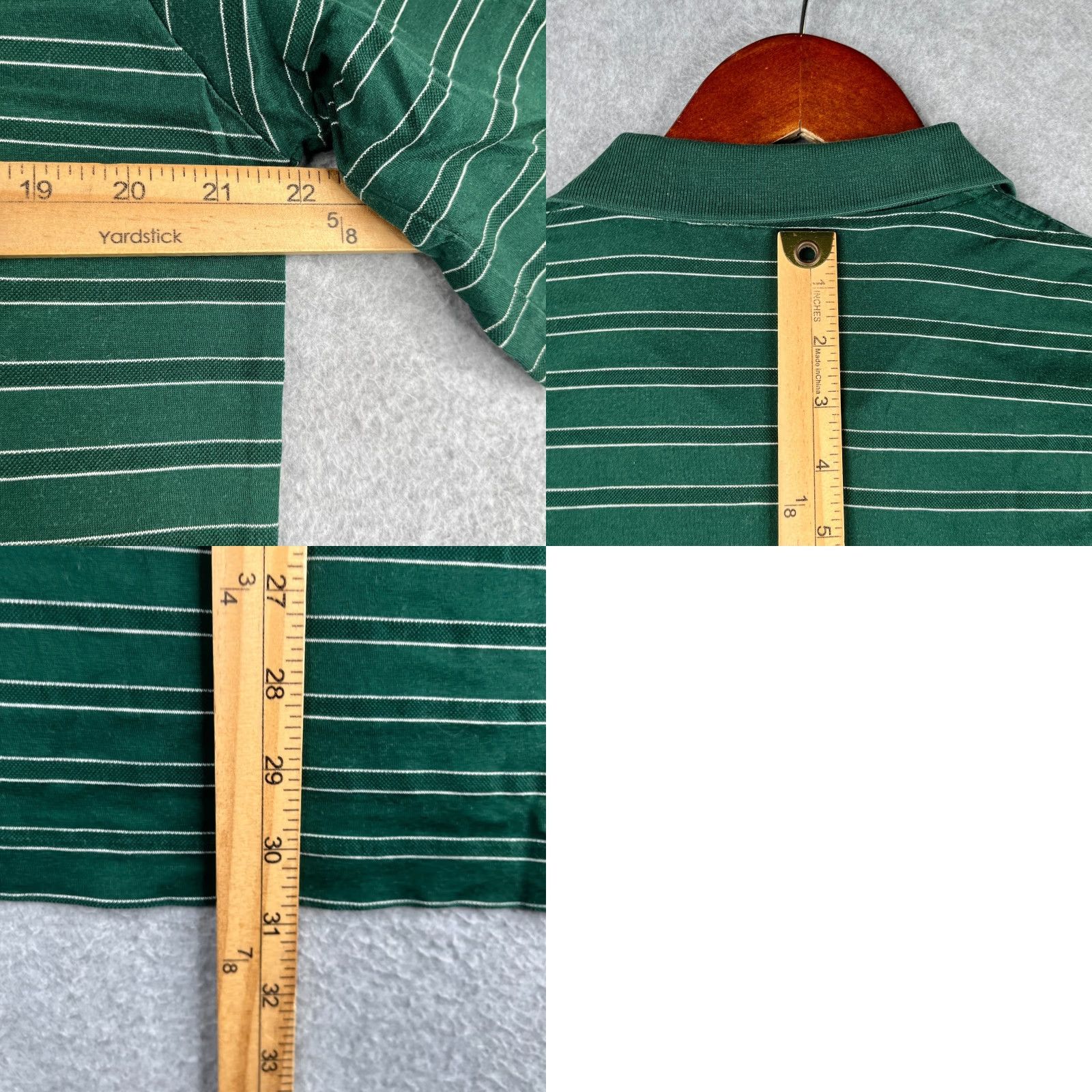 Polo Ralph Lauren Polo Ralph Lauren Polo Shirt Medium Forest Green Striped Pima Cotton Mens Size US M / EU 48-50 / 2 - 8 Thumbnail