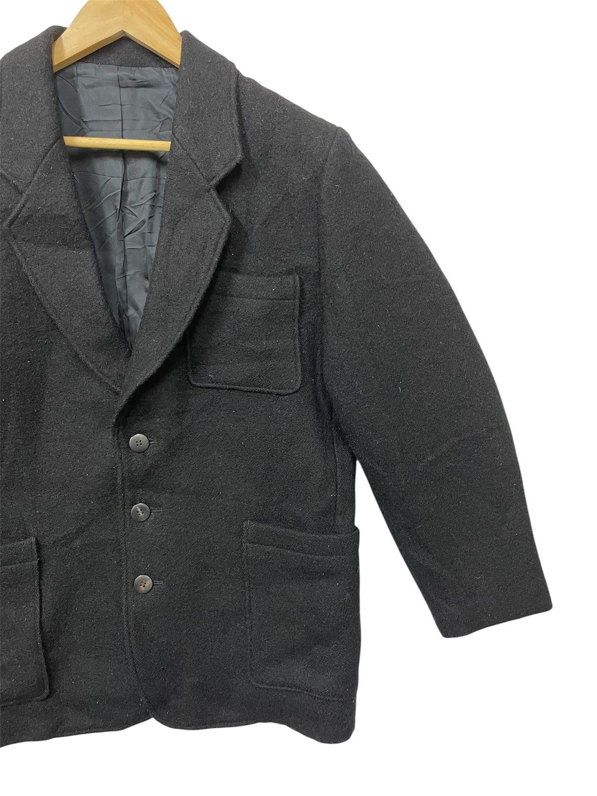 Issey Miyake Super black vintage 90s Issey Miyake Wool brazel Size 40R - 2 Thumbnail