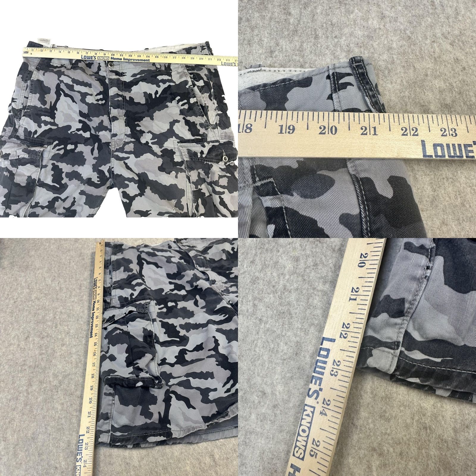 Levi's Levi's Camo Cargo Shorts Mens 40 Cotton Camouflage Pockets Cargo Outdoor Hiking Camping Summer Casual Mens 40 Gray Size US 40 / EU 56 - 8 Thumbnail