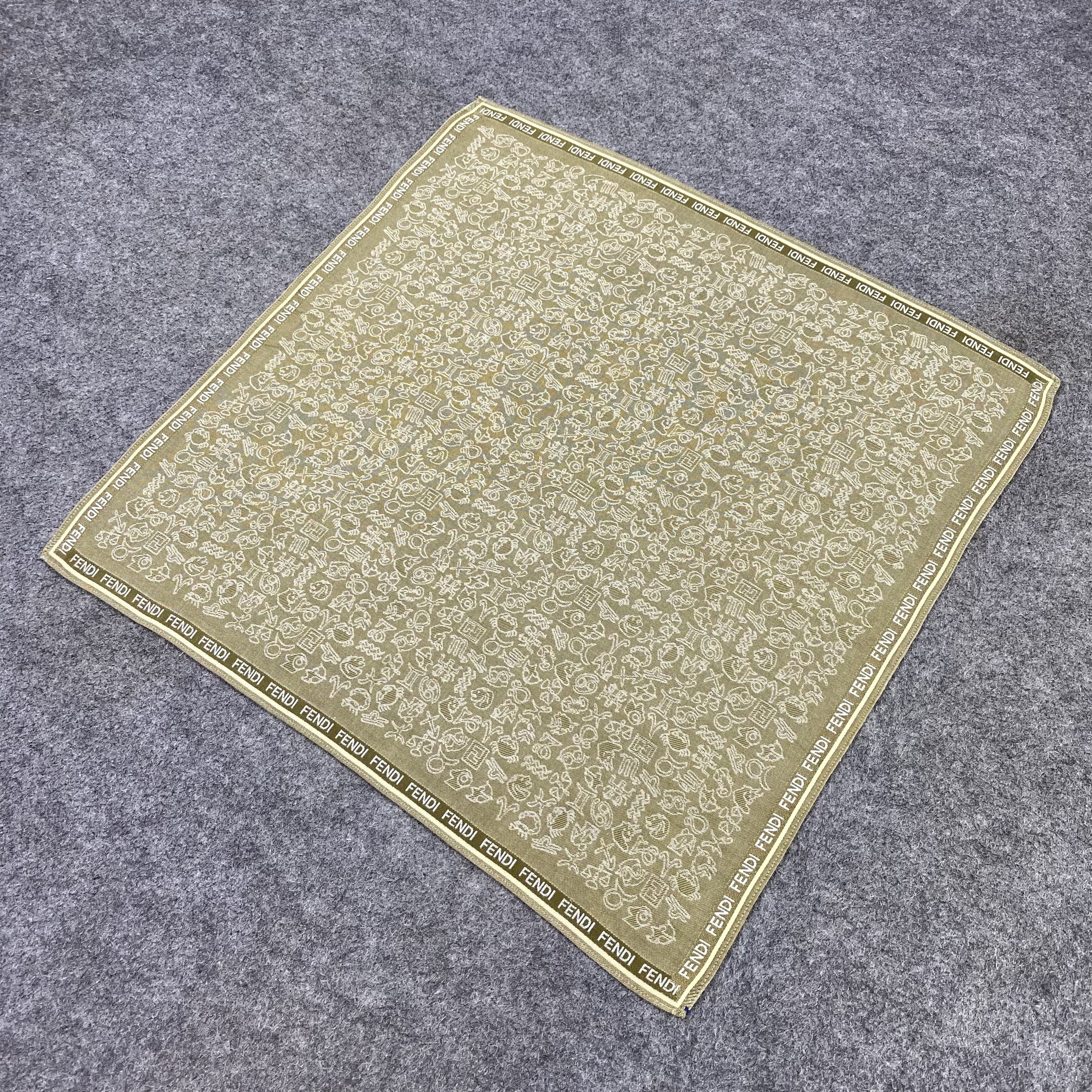 Fendi Fendi Handkerchief Neckerchief Bandana-B1847 Size ONE SIZE - 4 Thumbnail