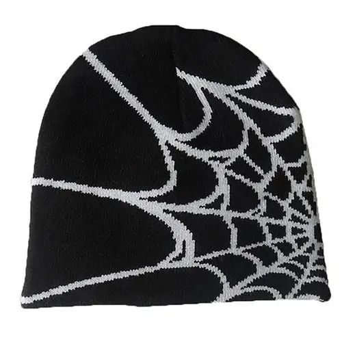 Japanese Brand Y2K Knitting Spider Web Beanie Hat Size ONE SIZE - 1 Thumbnail