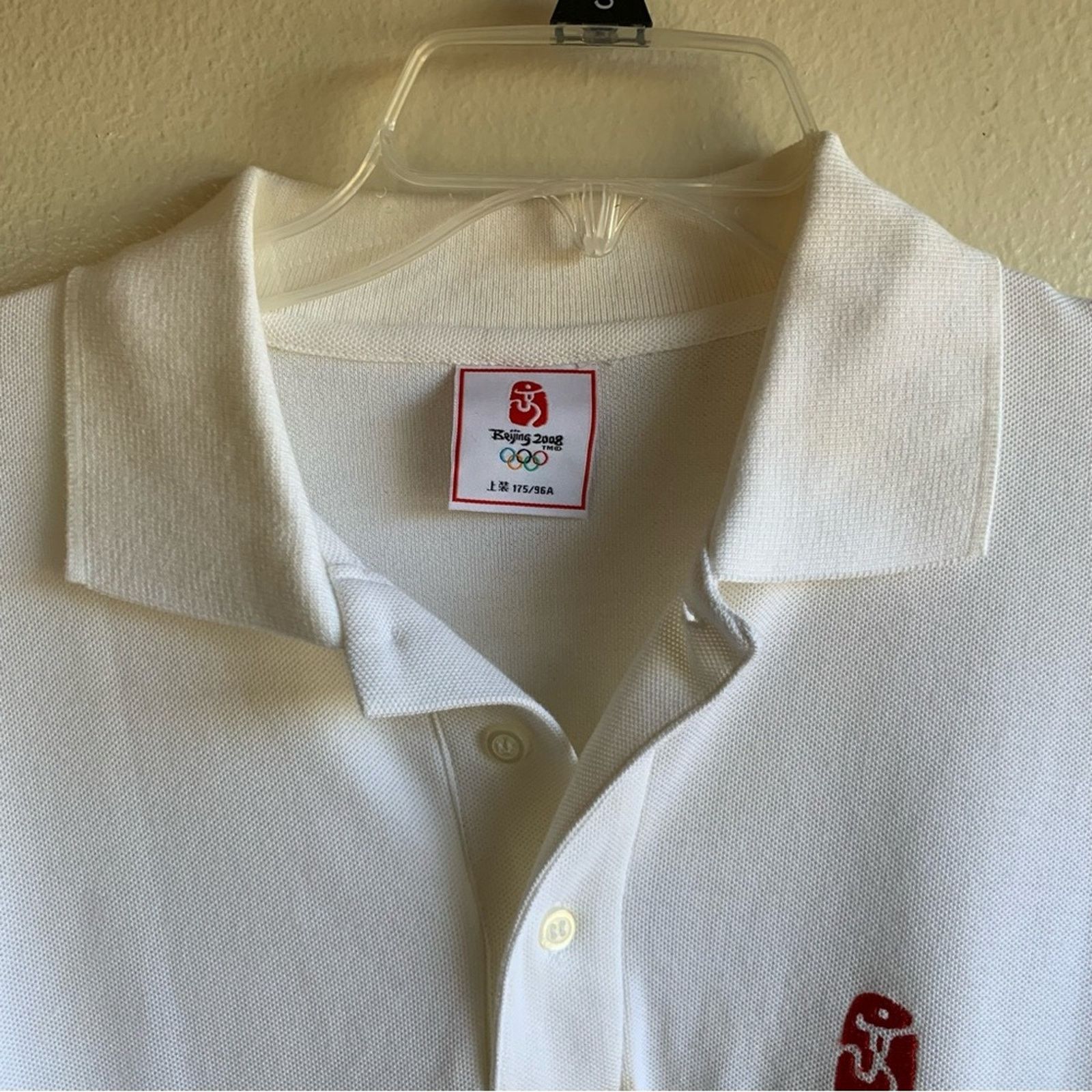 USA Olympics Olympics 2008 Beijing White Polo Shirt Size L Size US L / EU 52-54 / 3 - 3 Thumbnail