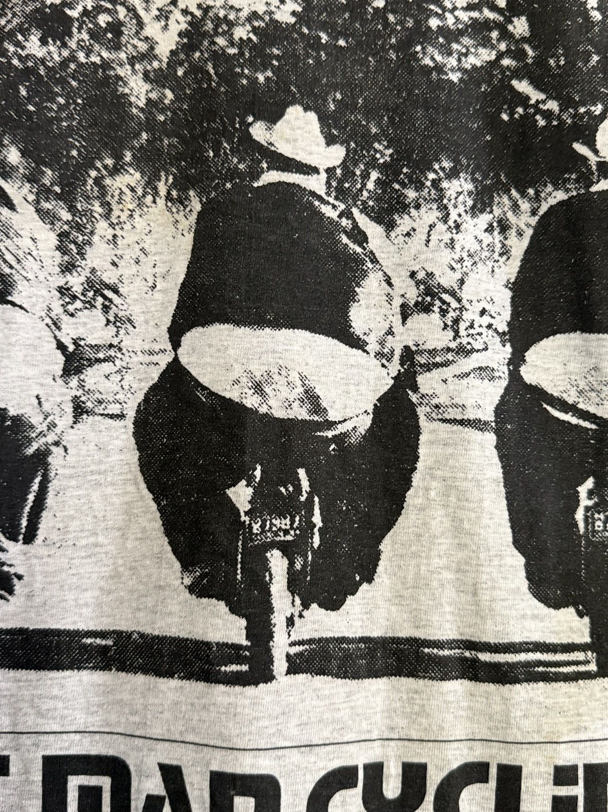 Vintage Vintage 90s Fat Man Cycling Faded Tee Size US L / EU 52-54 / 3 - 3 Thumbnail
