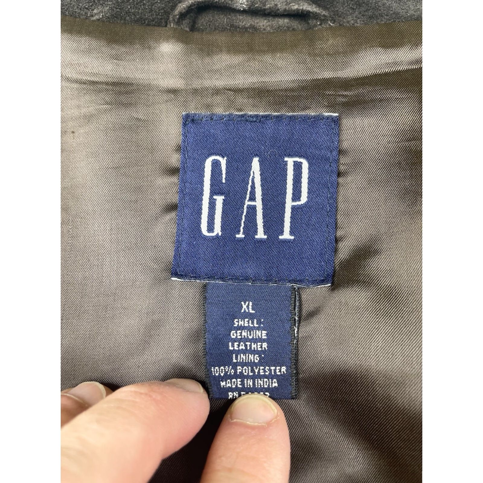 Gap VINTAGE GAP Suede Leather Jacket Coat Bomber Jacket Mens XL Dark Brown Leather Lining Heavy Button Y2K Size US XL / EU 56 / 4 - 3 Thumbnail