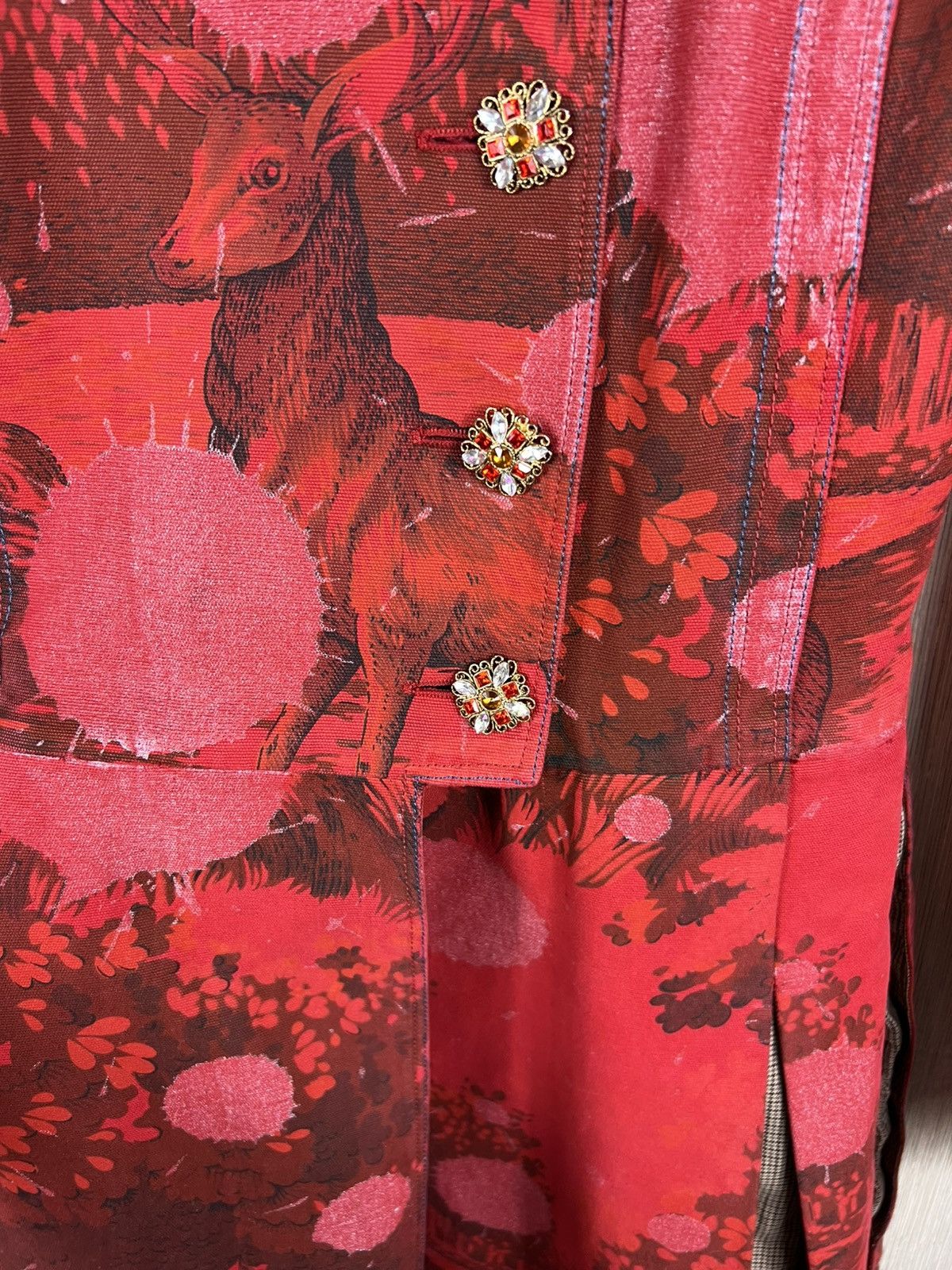 Custo Barcelona Custo Barcelona full print animal roe deer y2k long coat Size S / US 4 / IT 40 - 11 Thumbnail