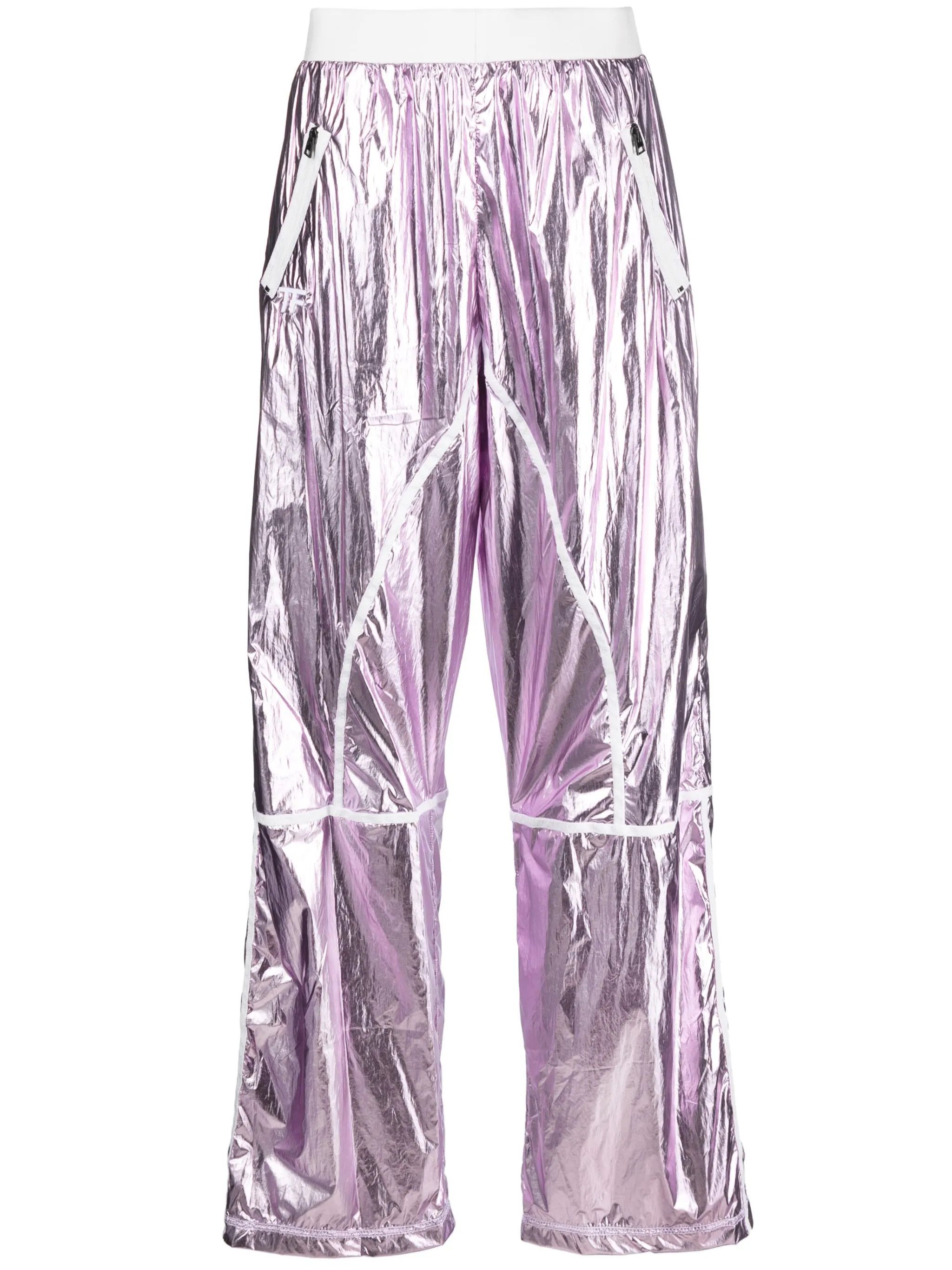 Tom Ford o1w1db10225 PAW518 Laminated Track Pant in Purple Size 26" / US 2 / IT 38 - 1 Thumbnail