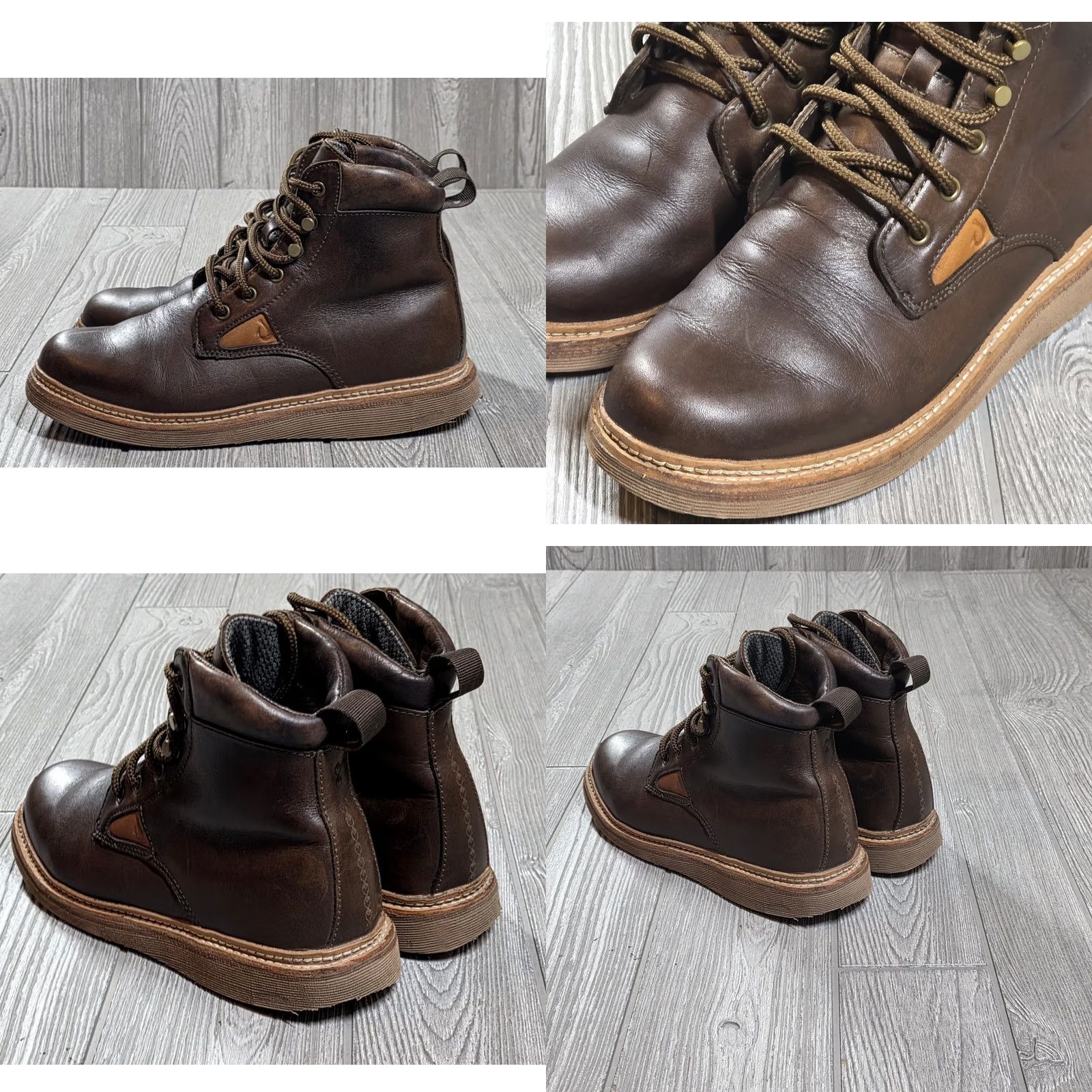Olukai OLUKAI KILAKILA MENS Chukka Boot Leather Dark BROWN 8.5 Size US 9 / EU 42 - 8 Thumbnail