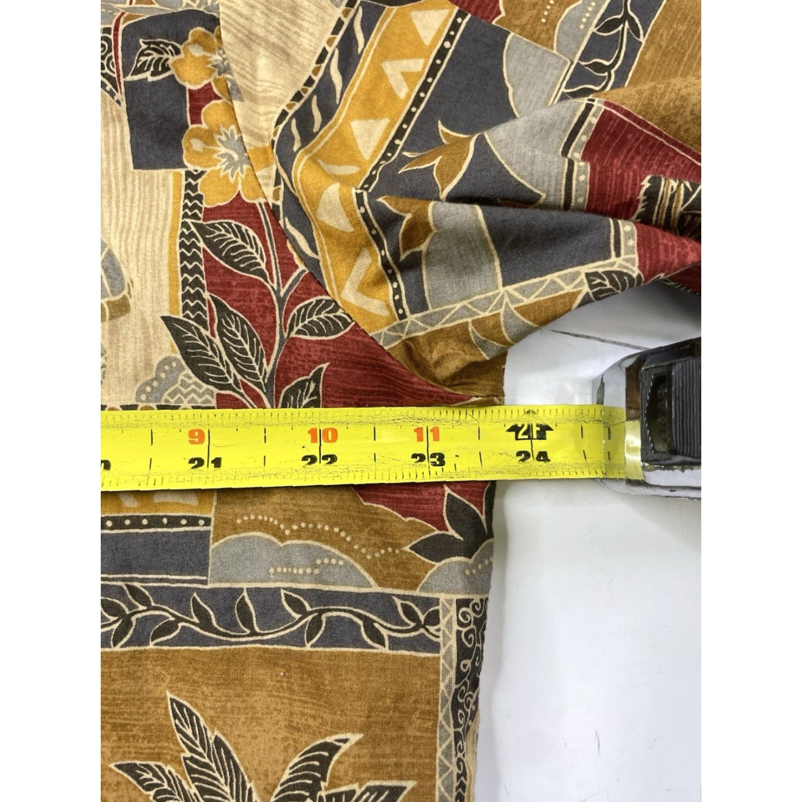 Tori Richard Tori Richard Button-Up Shirt Hawaiian 100% Cotton Large L Short Sleeve Red Palm Turtle Fish Camp Casual Mens Size US L / EU 52-54 / 3 - 5 Thumbnail