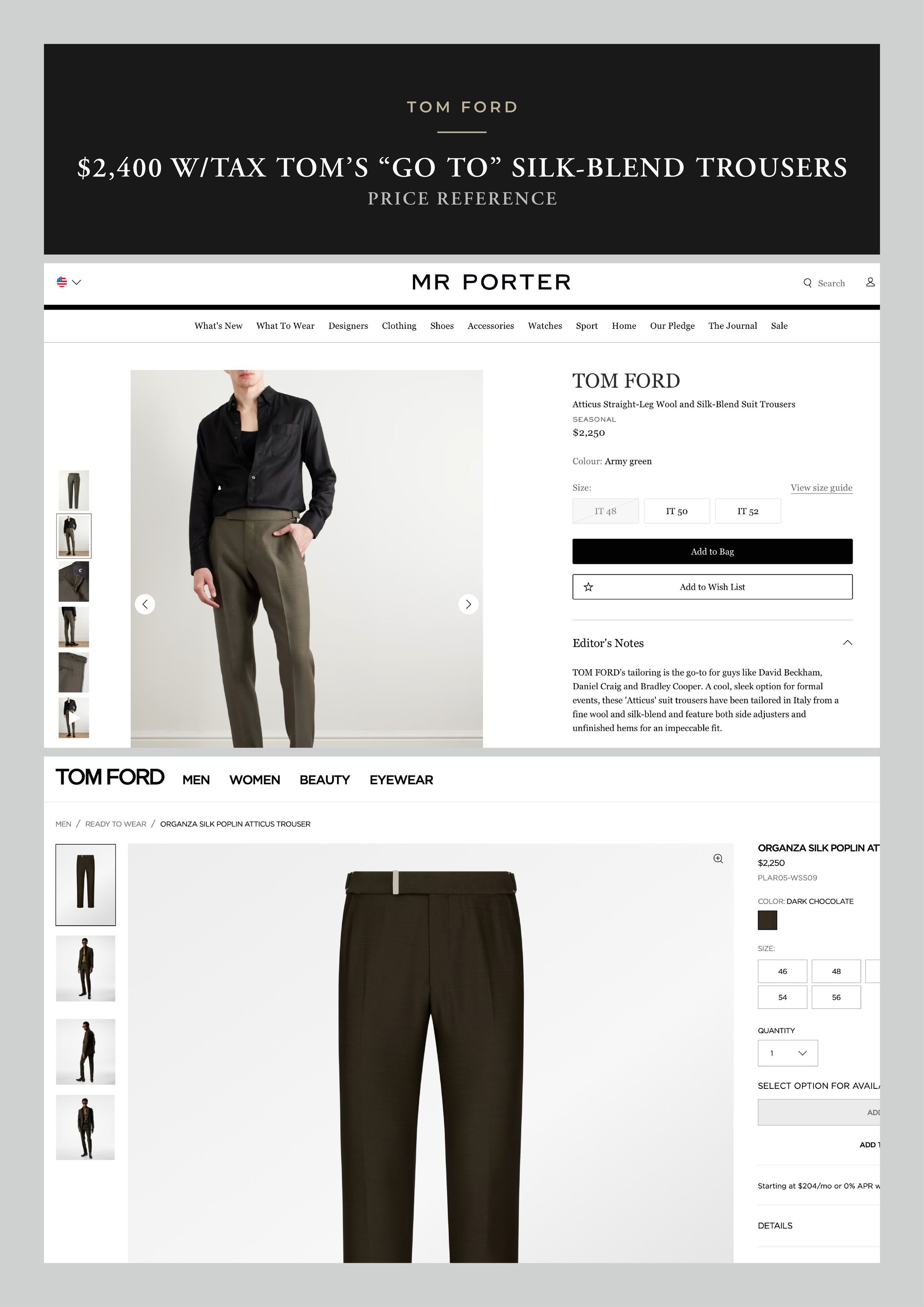 Tom Ford Best Dressed Rare $2,400 w/tax Metal Clip Silk Blend Pants Size US 34 / EU 50 - 8 Thumbnail