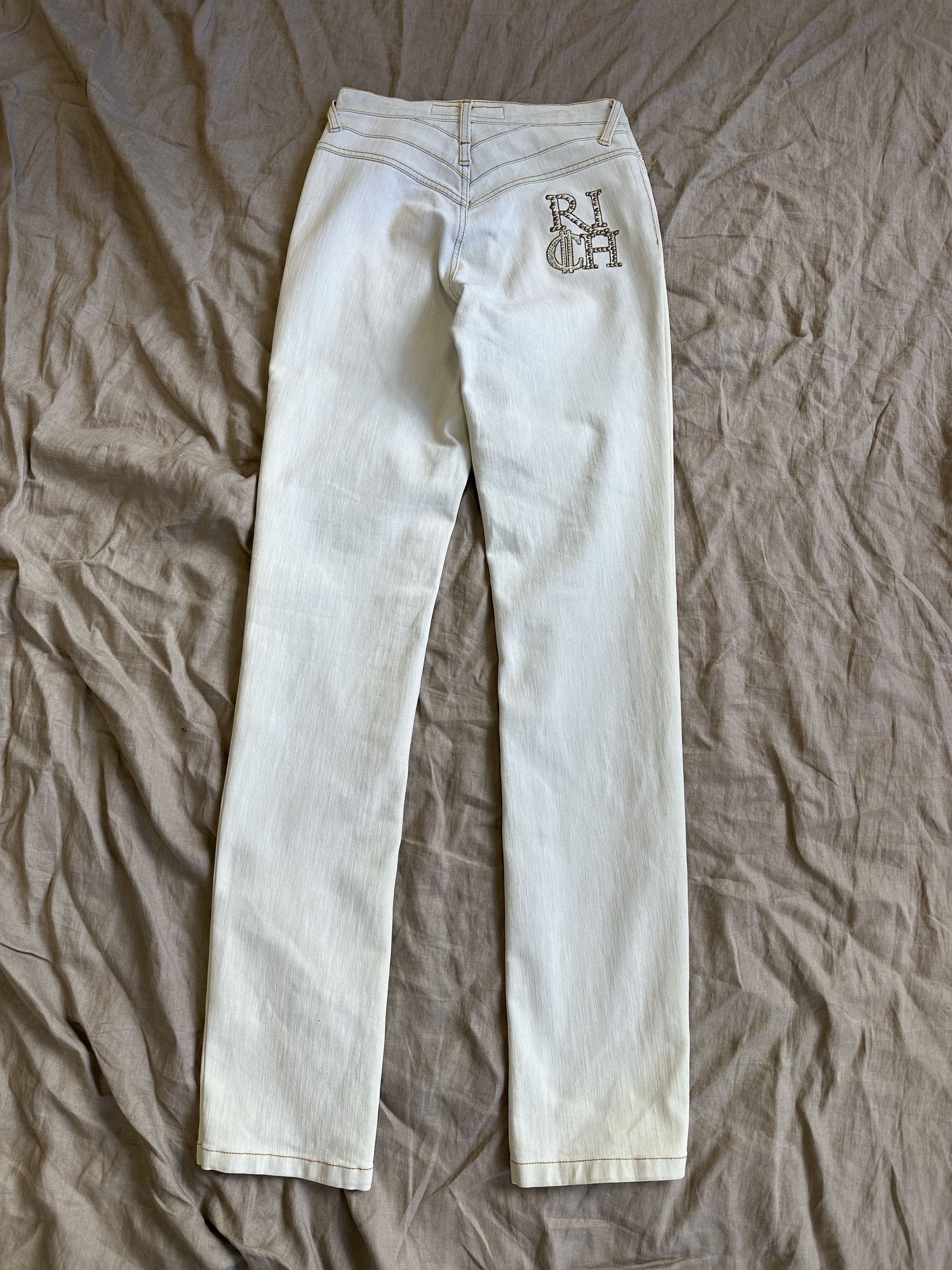 Richmond Denim John Richmond RICH white and silver flared