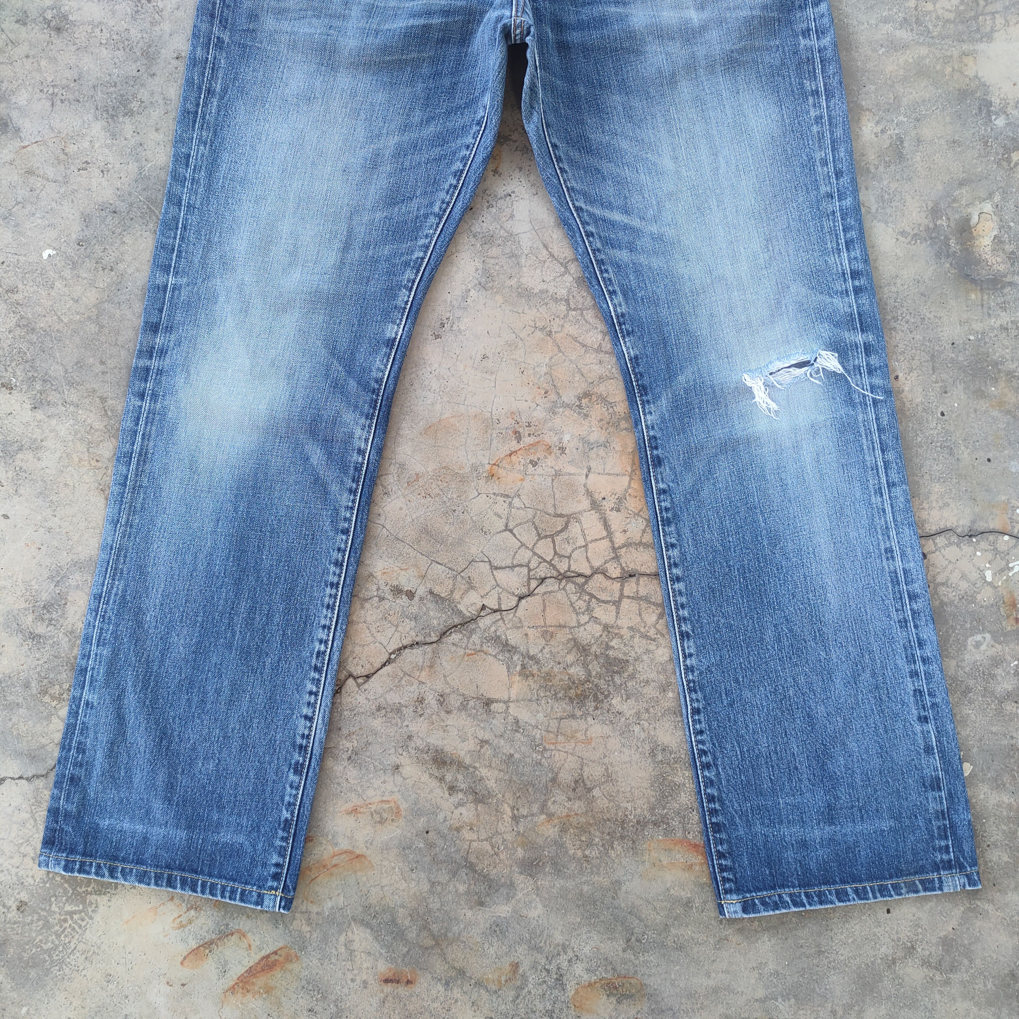 Japanese Brand W34 VINTAGE JAPANESE FADED RIPPED JEANS DENIM PANTS Size US 34 / EU 50 - 4 Thumbnail