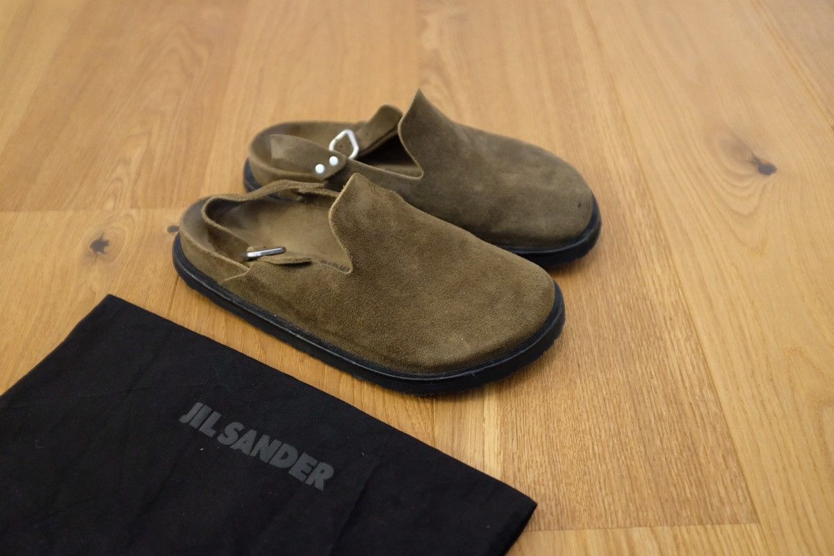 Jil Sander Jil Sander X Birkenstock Boston Olive Suede