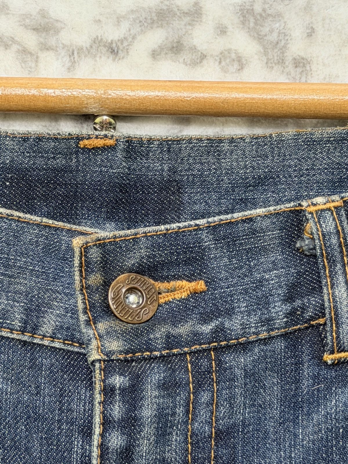 Japanese Brand Splendid Low Rise Distressed Flare Jeans Y2K Grunge Size US 32 / EU 48 - 9 Thumbnail
