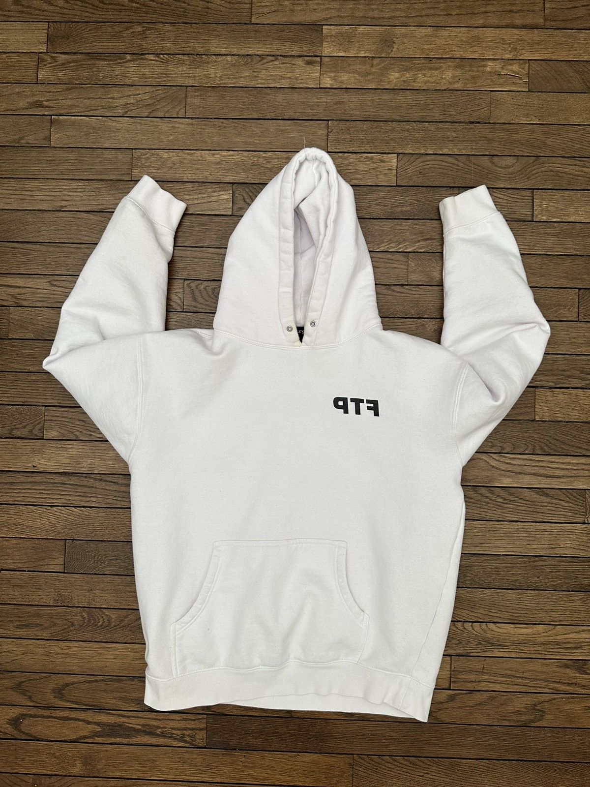 Fuck The Population RARE Fuck The Population Reverse Logo Hoodie White FW18 2018 Size US L / EU 52-54 / 3 - 4 Thumbnail
