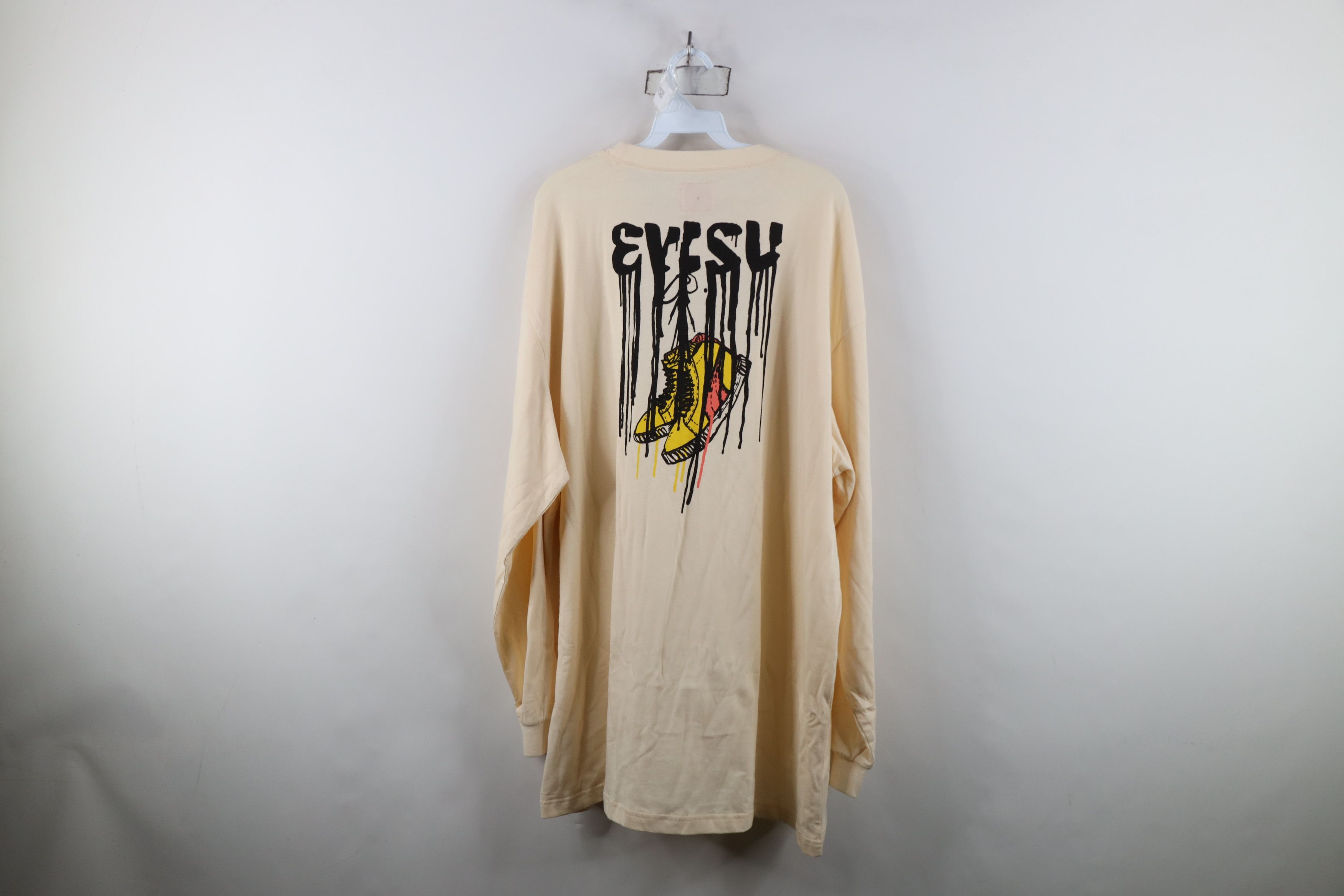 Evisu Deadstock Vintage 90s Evisu Jeans Shoes Long Sleeve T-Shirt Size US XXL / EU 58 / 5 - 15 Thumbnail