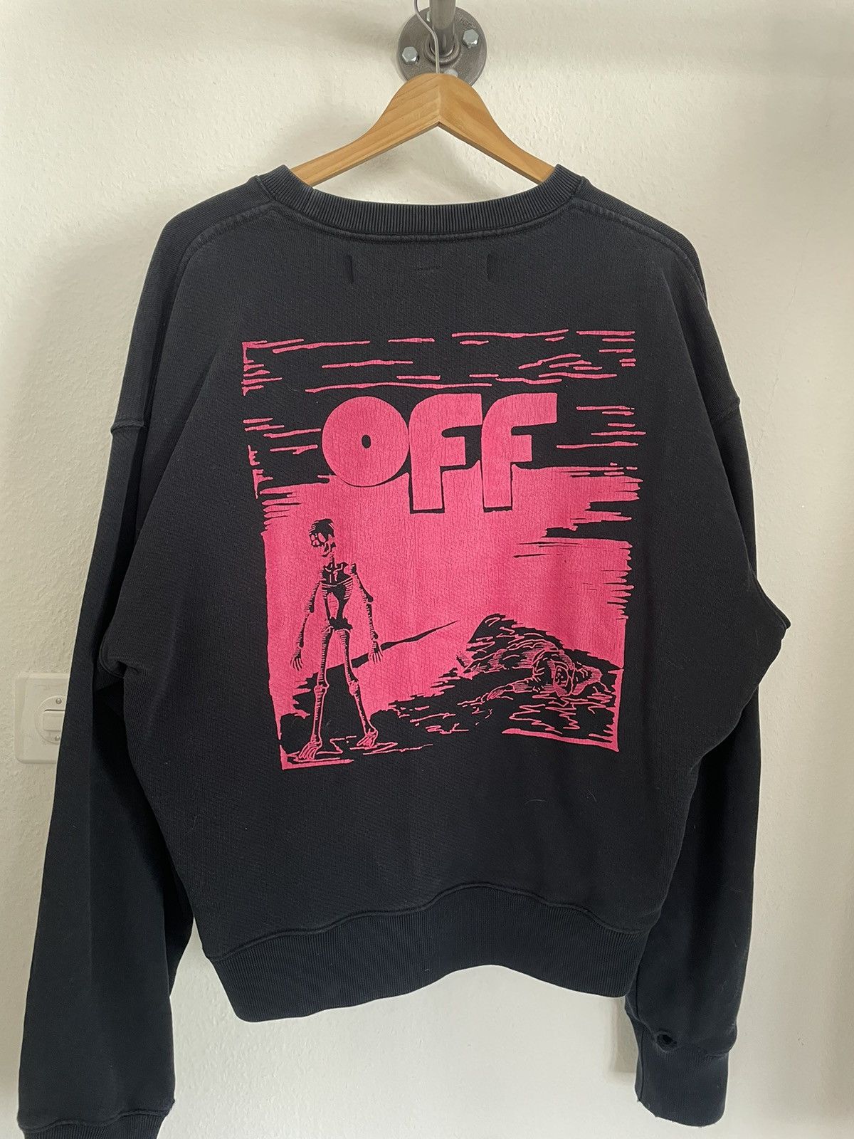 Off-White OFF-WHITE "SKULLS FLOATING" ROUND NECK COTTON SWEATSHIRT Size US M / EU 48-50 / 2 - 2 Thumbnail