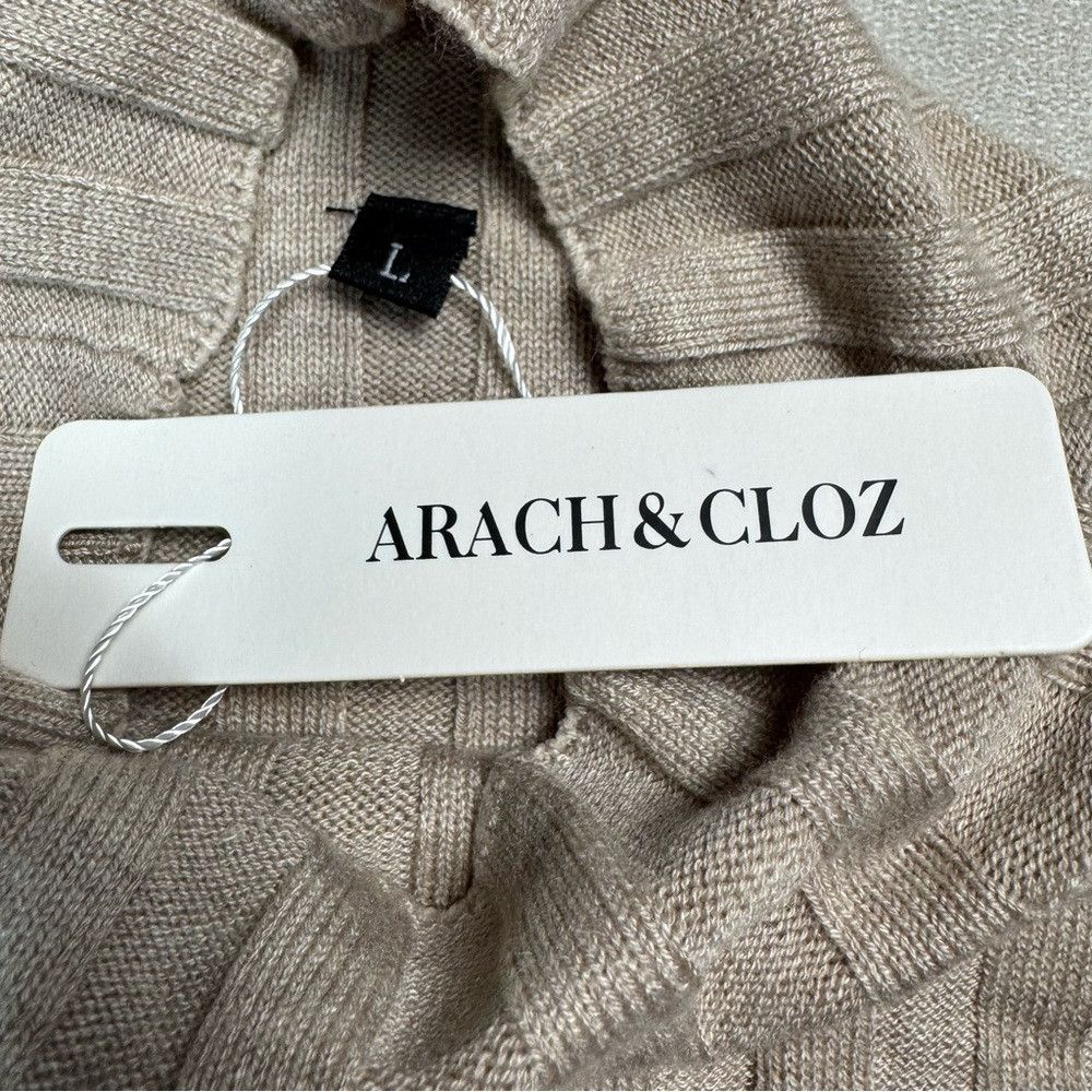 Other NWT New Arach & Cloz Ribbed Wool Blend Mock Neck Sweater In Size L / US 10 / IT 46 - 6 Thumbnail