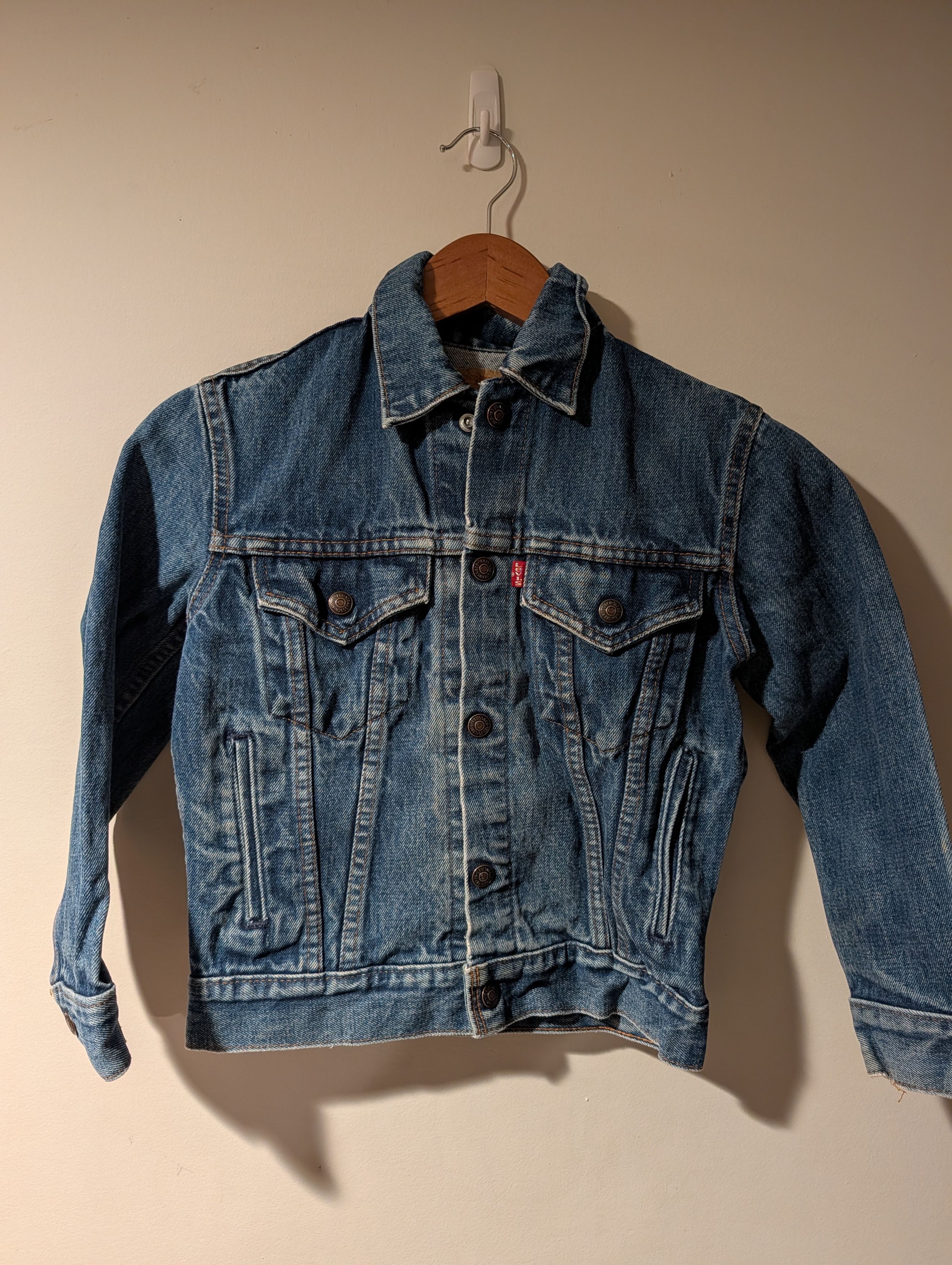 Levi's Vtg Levi's 70806-0216 Kids Denim Trucker Jacket Made Canada Size US M / EU 48-50 / 2 - 1 Thumbnail