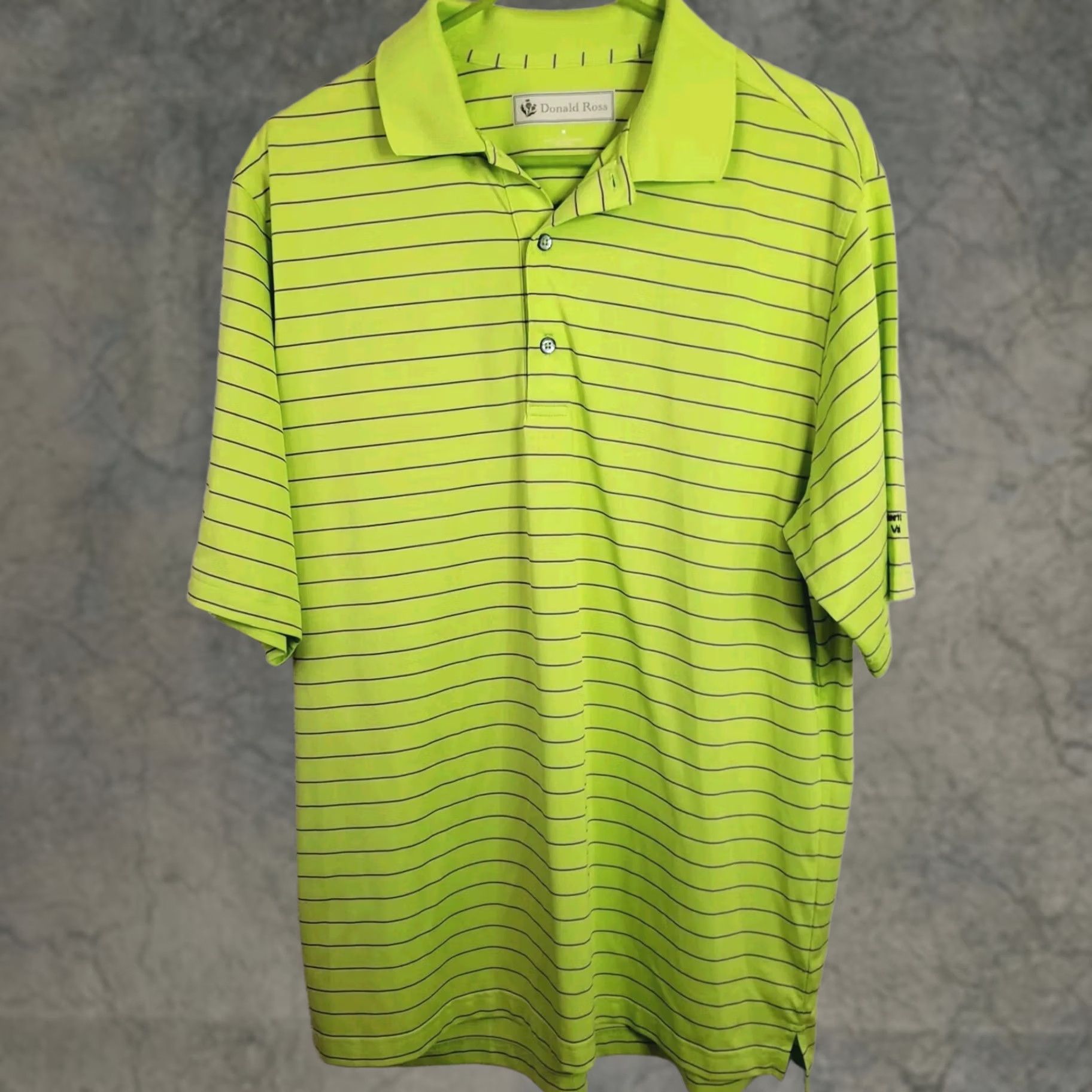 Vintage Donald Ross Golf Polo Shirt Green Size Medium Striped Quarter Button Up Mens Size US M / EU 48-50 / 2 - 1 Thumbnail