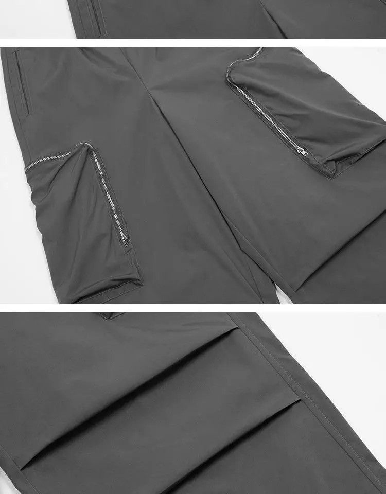 Japanese Brand Baggy Cargo Pants Straight Casual Harajuku Y2K Style Pockets Size US 34 / EU 50 - 17 Thumbnail