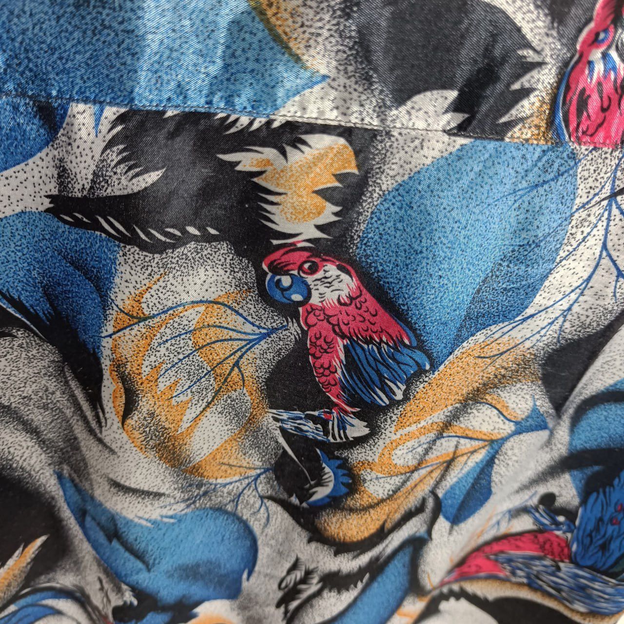 Vintage Vintage 90s Thai Silk Hawaiian shirt Birds y2k og Parrots Size US XL / EU 56 / 4 - 5 Thumbnail