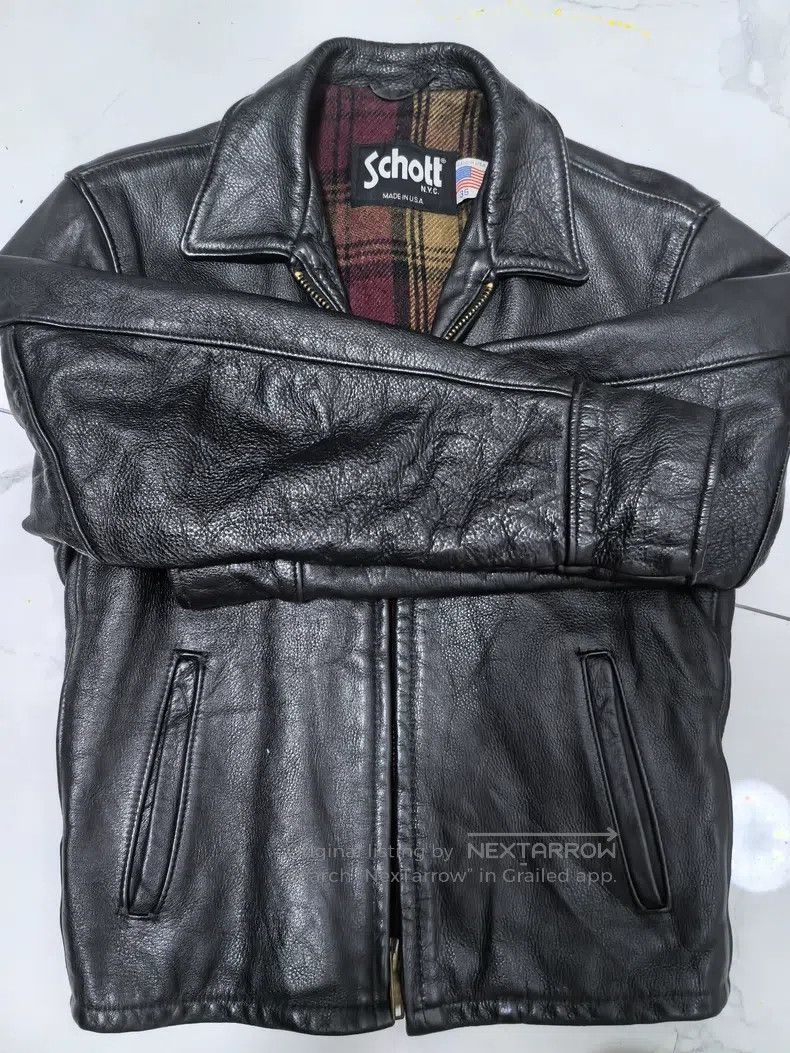 Schott Schott NYC Black Leather Jacket Size US XS / EU 42 / 0 - 4 Thumbnail
