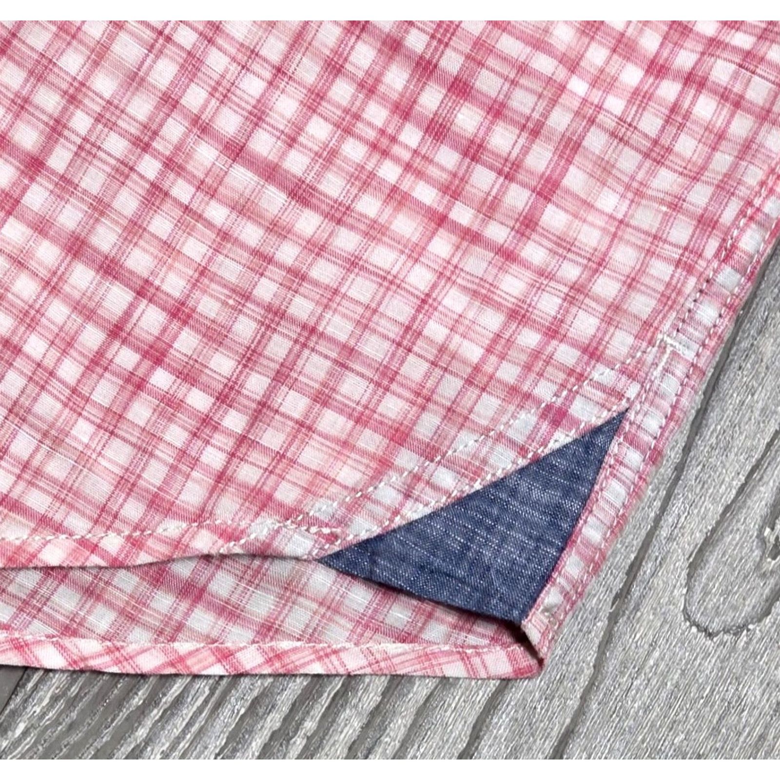 Tommy Bahama Tommy Bahama Paradise Breezer Shirt Pink Plaid Short Sleeve Linen Blend Mens S Size US S / EU 44-46 / 1 - 4 Thumbnail